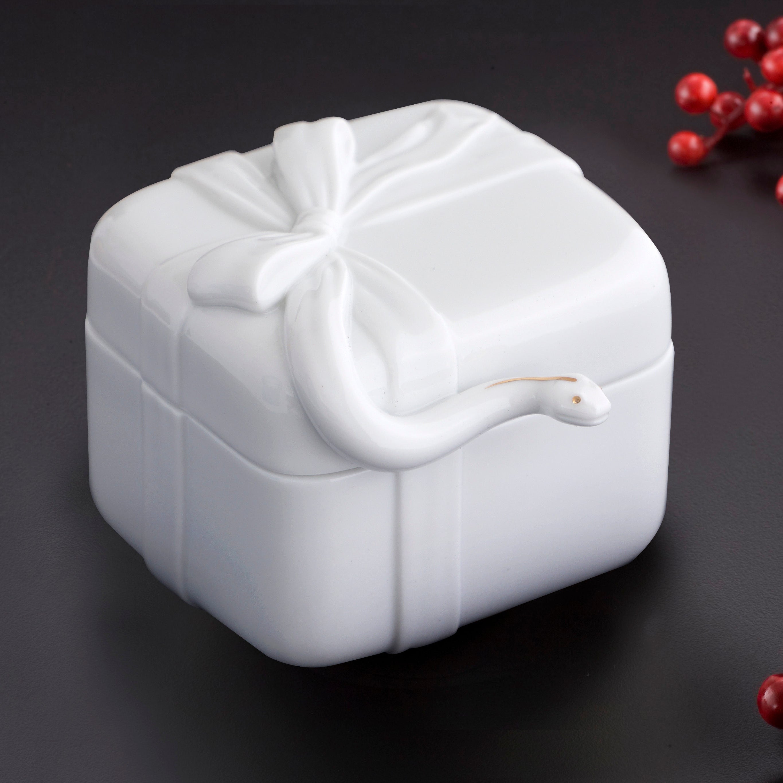 情滿堂 生肖蛇 瓷盒 瓷器擺飾 過年送禮 細節