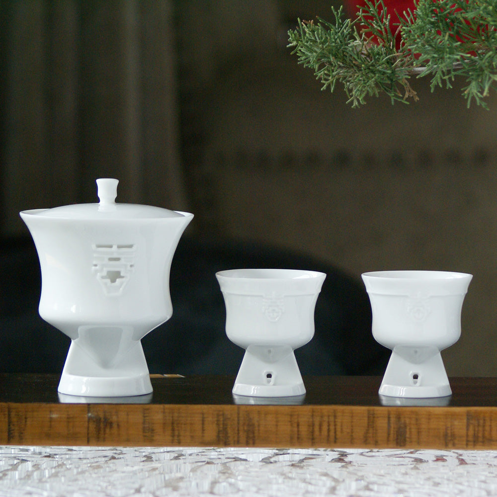 八方新氣 迎春 蓋杯 白瓷 咖啡杯 茶杯 茶具 茶器 對杯 禮物 禮盒