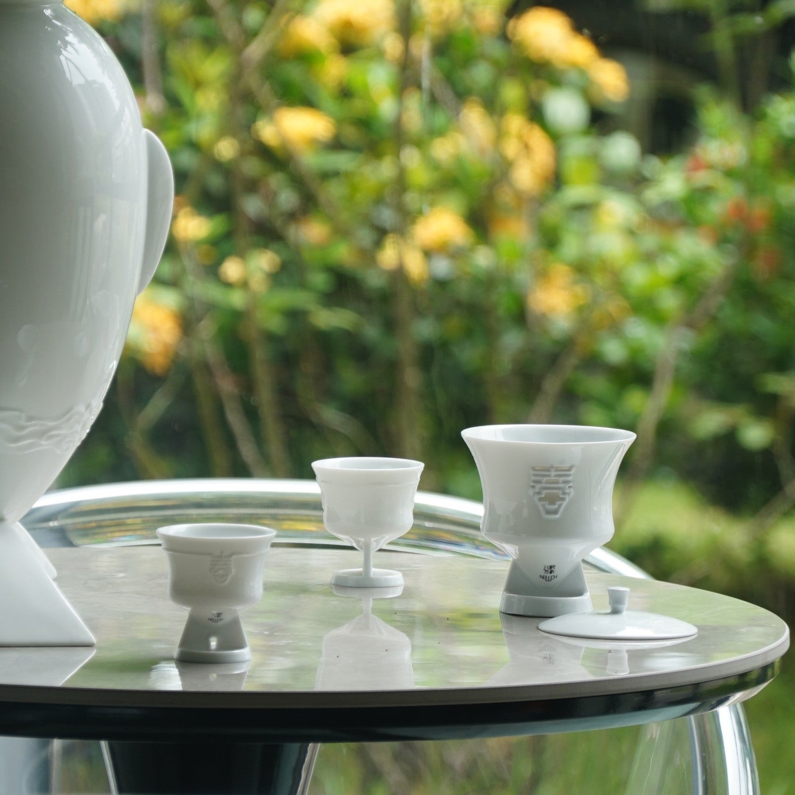 八方新氣 迎春 蓋杯 白瓷 咖啡杯 茶杯 茶具 茶器 對杯 禮物 禮盒