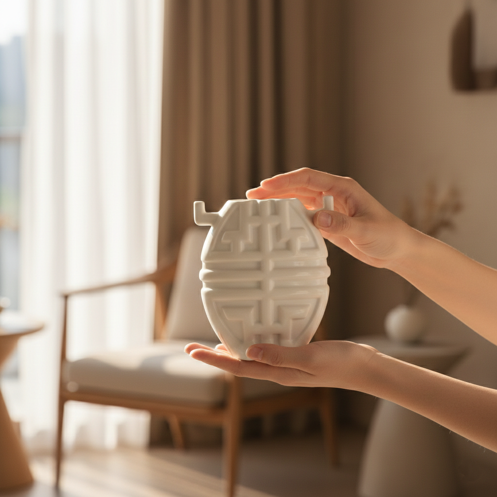 享壽 小瓶 白瓷 家飾品 居家生活 八方新氣 花瓶 藝術造形