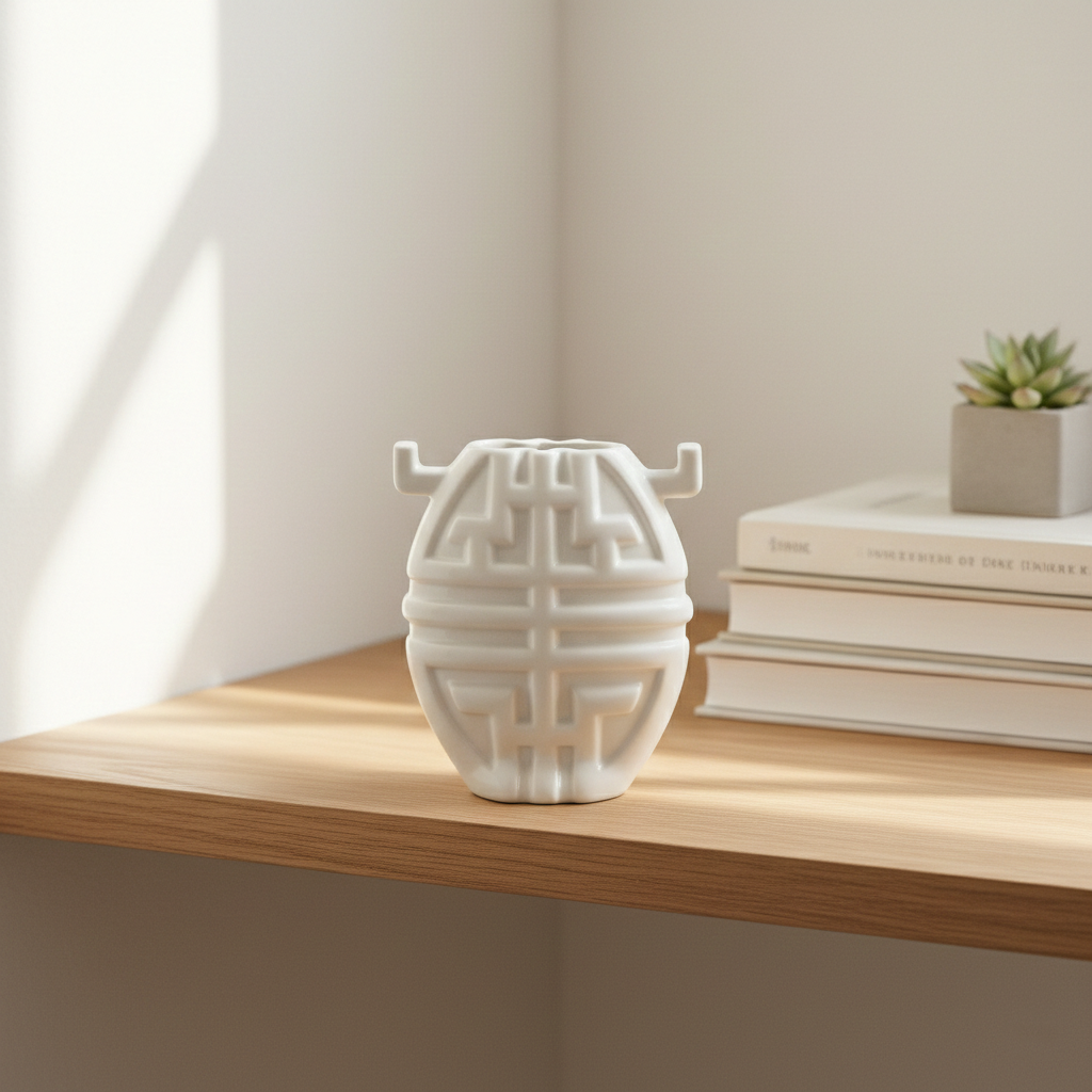 享壽 小瓶 白瓷 家飾品 居家生活 八方新氣 花瓶 藝術造形