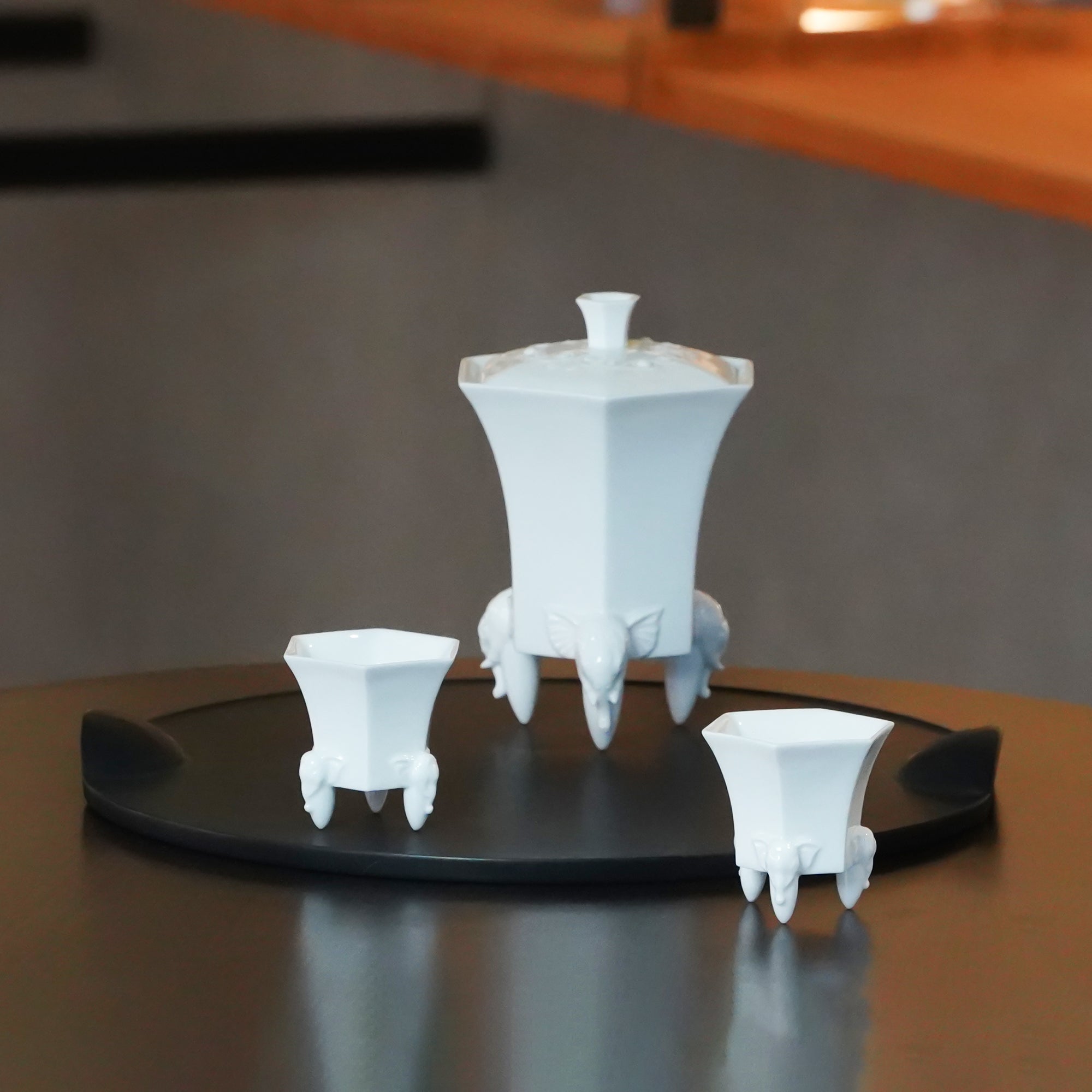 中秋節茶禮推薦|豪情有相白瓷蓋杯與茶杯套組