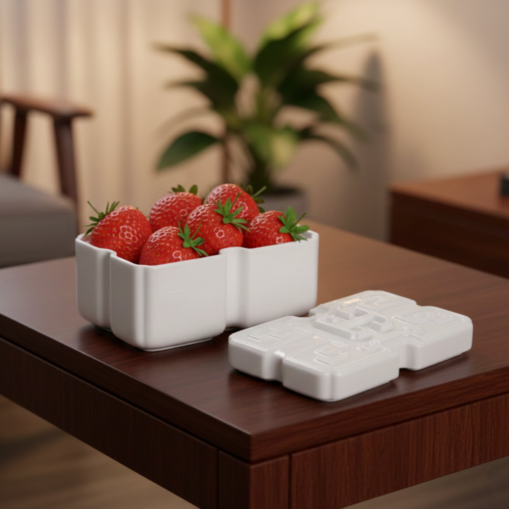 吉壽年年瓷盒開蓋展示—可作為首飾盒、果盒或居家典雅擺設的多功能藝術瓷器