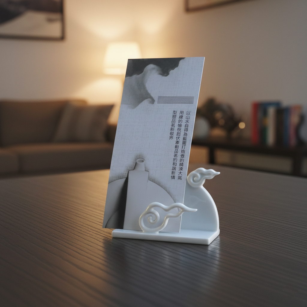 雲遊 名片座 八方新氣 白瓷 雲朶 居家生活 辦公室擺件