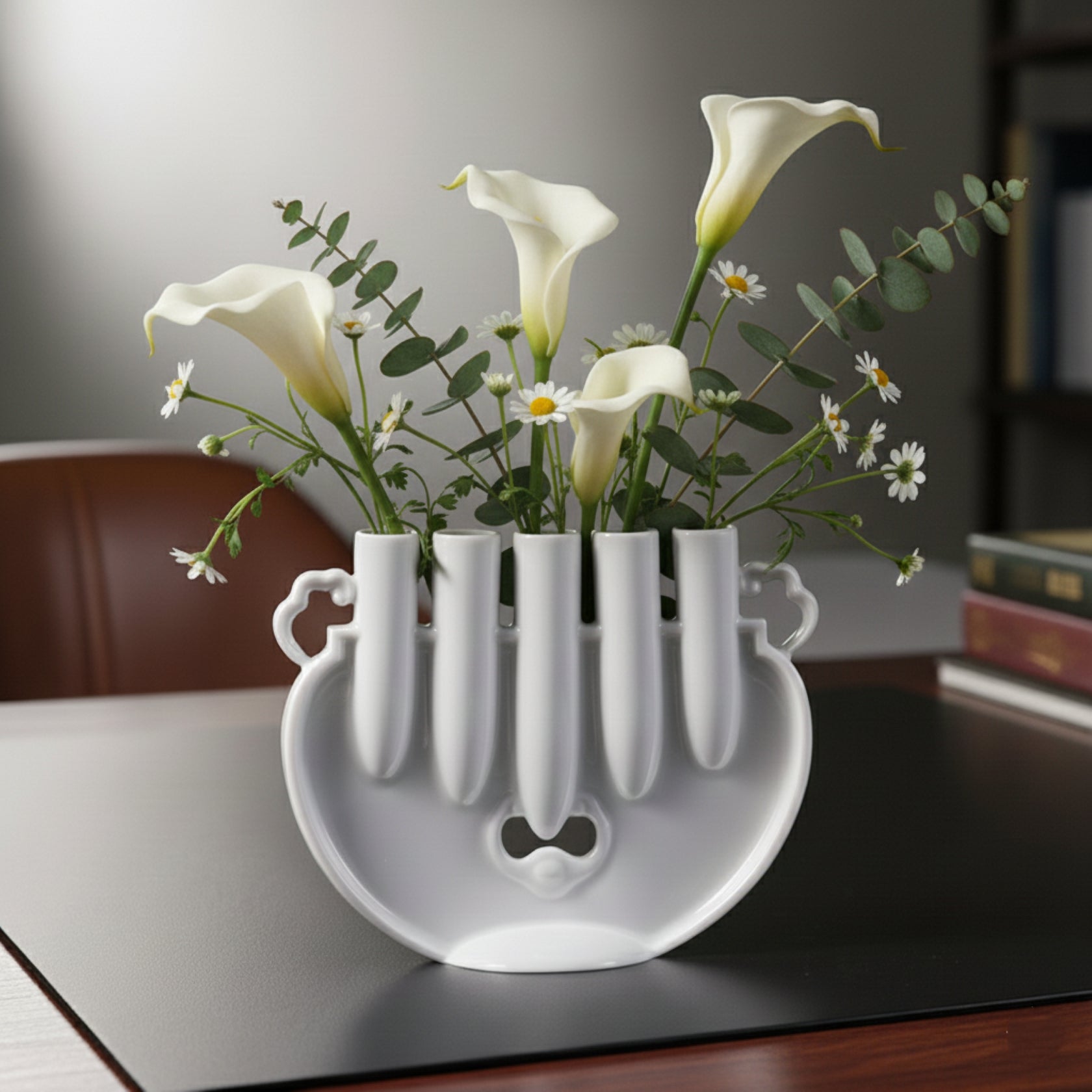 八方新氣 筆筒 五福 花架 花瓶 花器 造形花瓶 家居生活 辦公擺飾