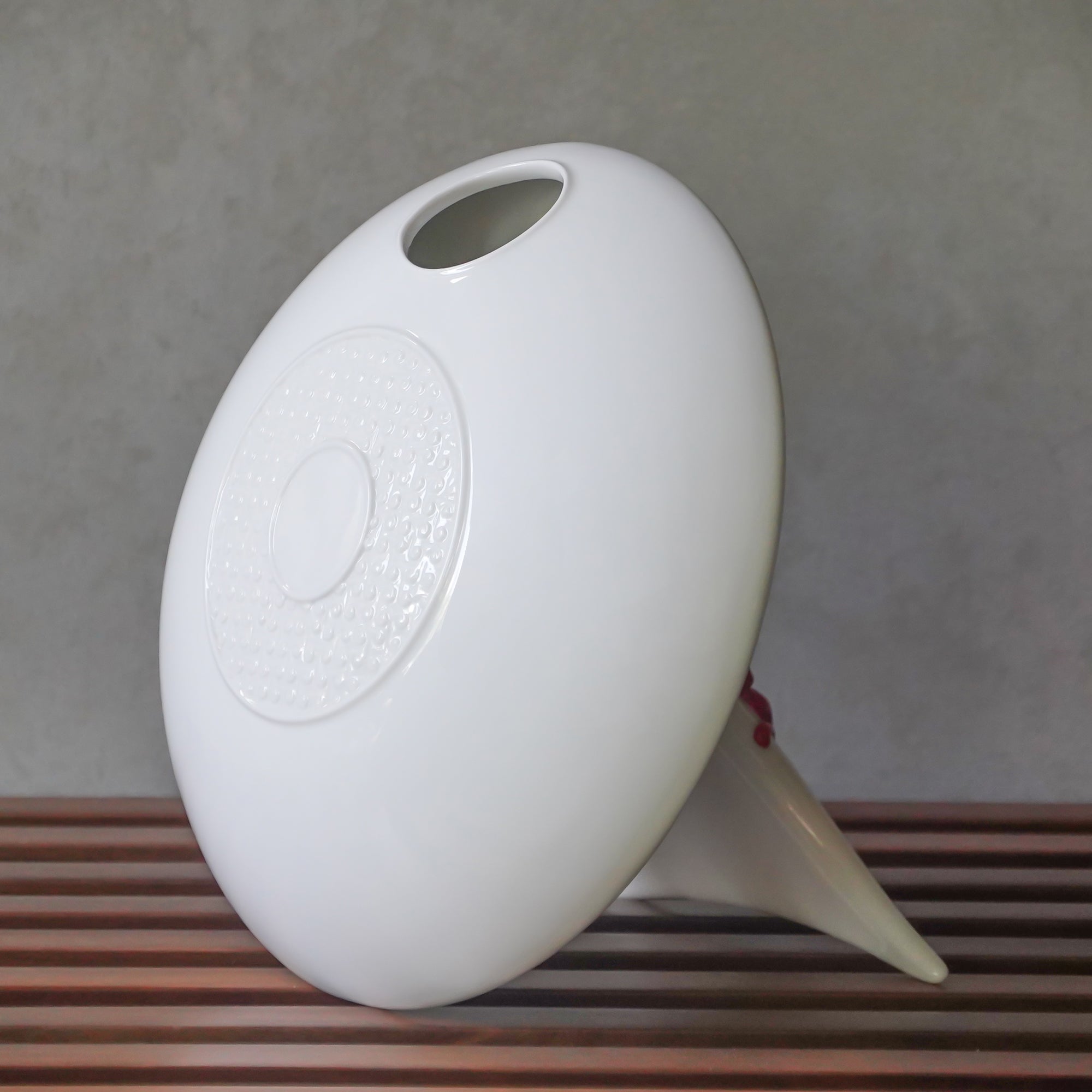 八方新氣 瓷器 紅色夢圓 陶瓷擺件 王俠軍 花器 花瓶 造形花瓶