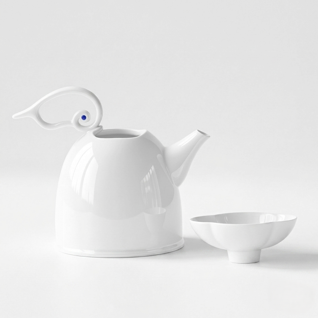 雲享壺杯組|中秋茶席禮盒設計|白瓷茶器送禮收藏