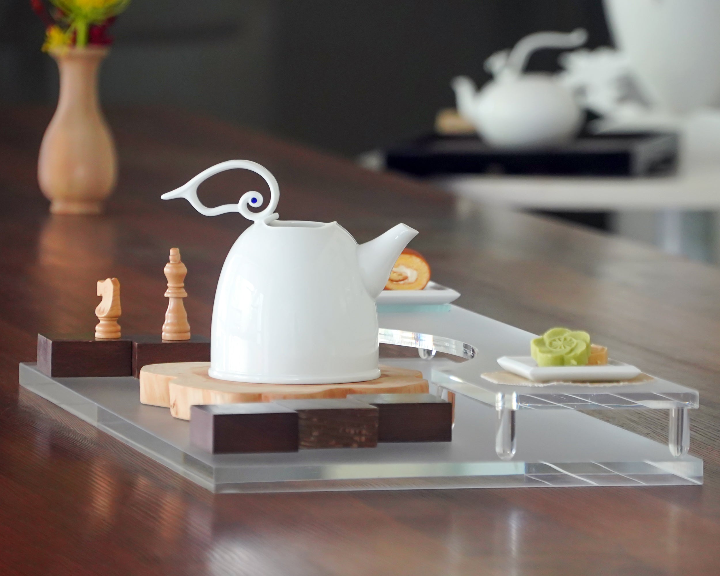 八方新氣中秋推薦雲享茶具|白瓷壺杯套組|東方茶道文化美學