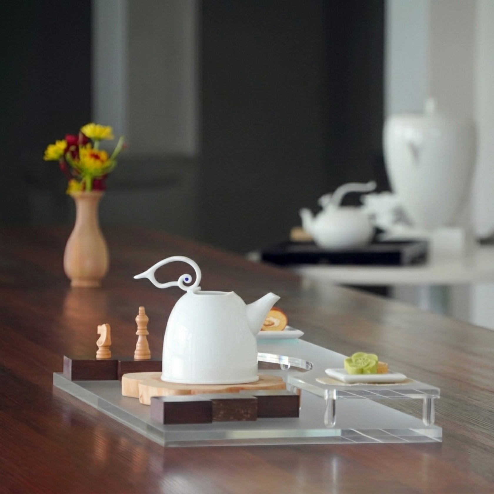 八方新氣中秋推薦雲享茶具|白瓷壺杯套組|東方茶道文化美學