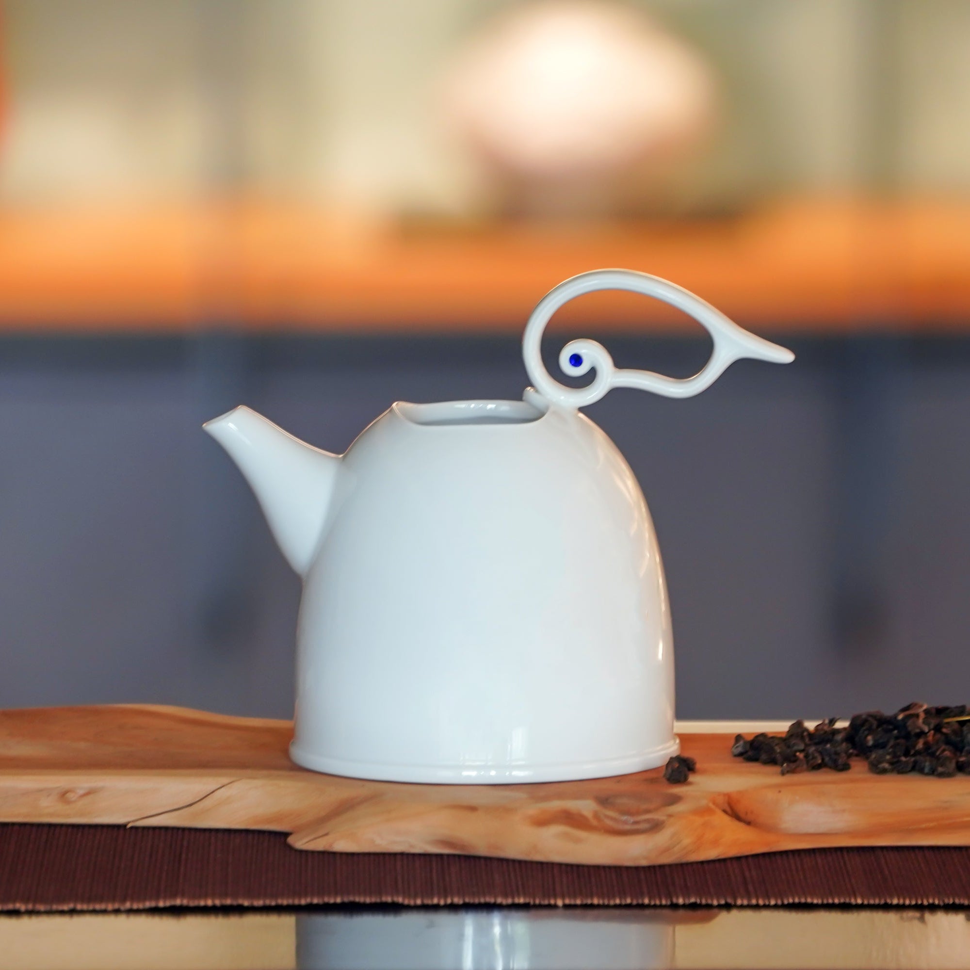 雲享茶壺|純白瓷壺搭配雲形茶杯|中秋送禮高端瓷器推薦