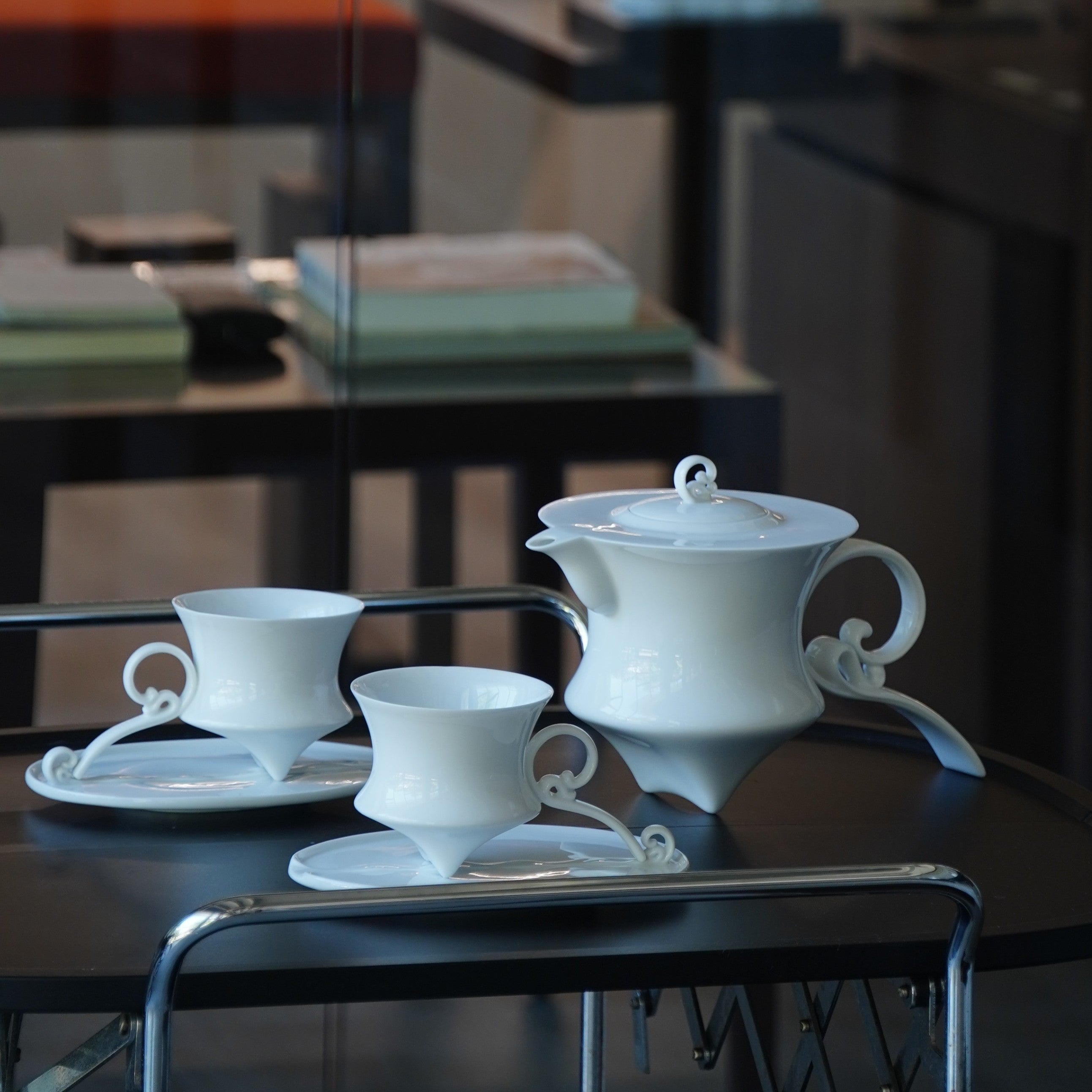 風影咖啡杯 居家生活 白瓷 藝術造形杯 八方新氣 咖啡壺