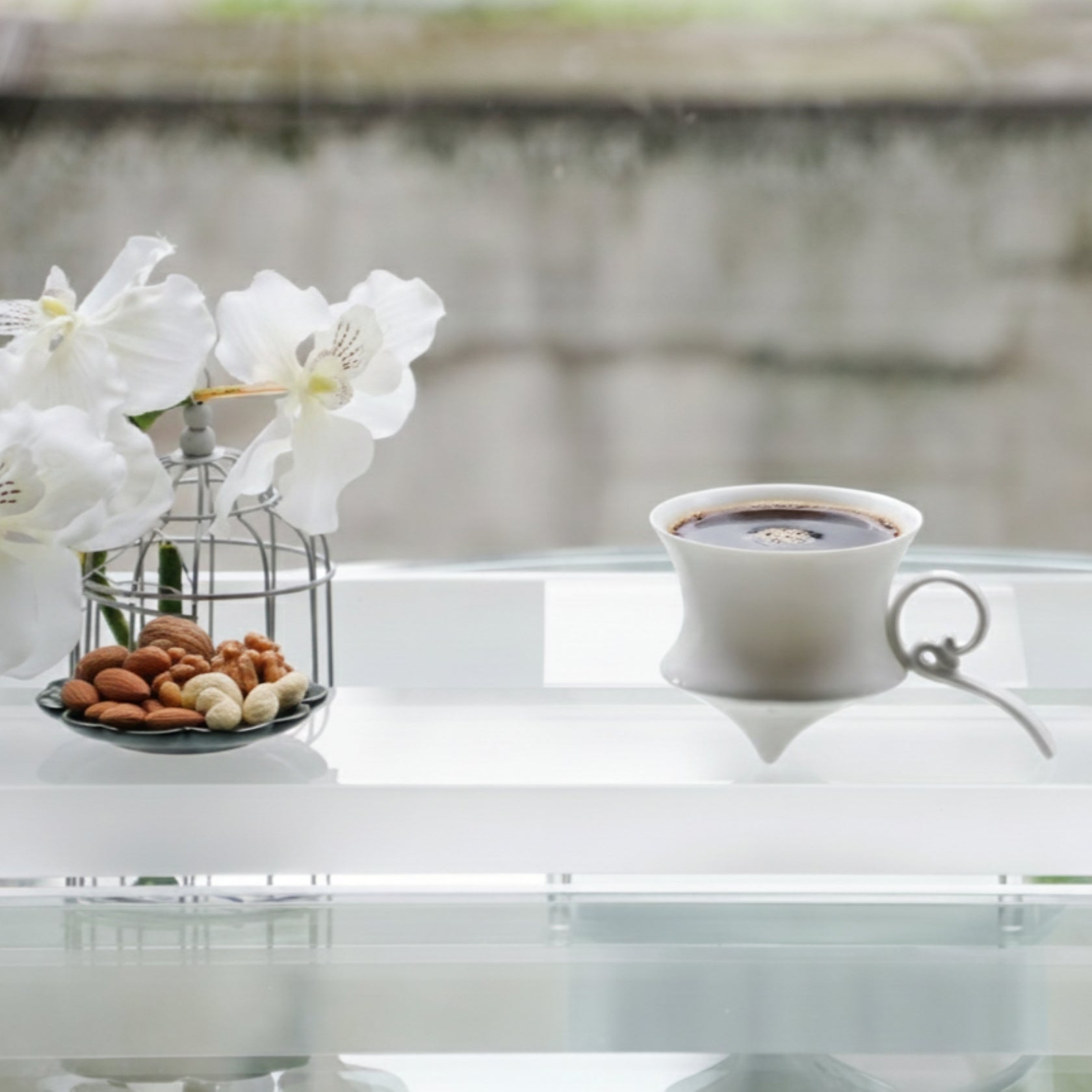 風影咖啡杯 居家生活 白瓷 藝術造形杯 八方新氣