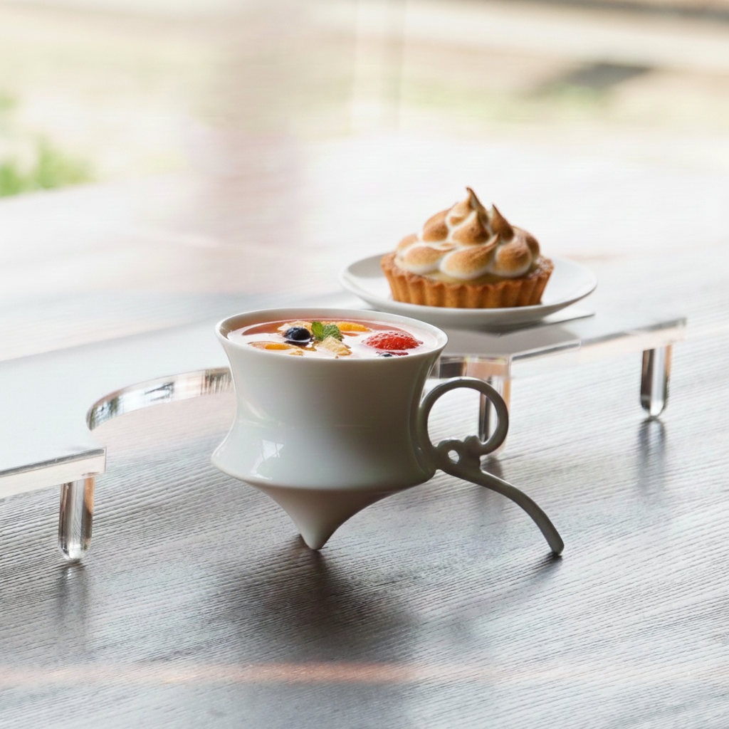 風影咖啡杯 居家生活 白瓷 藝術造形杯 八方新氣