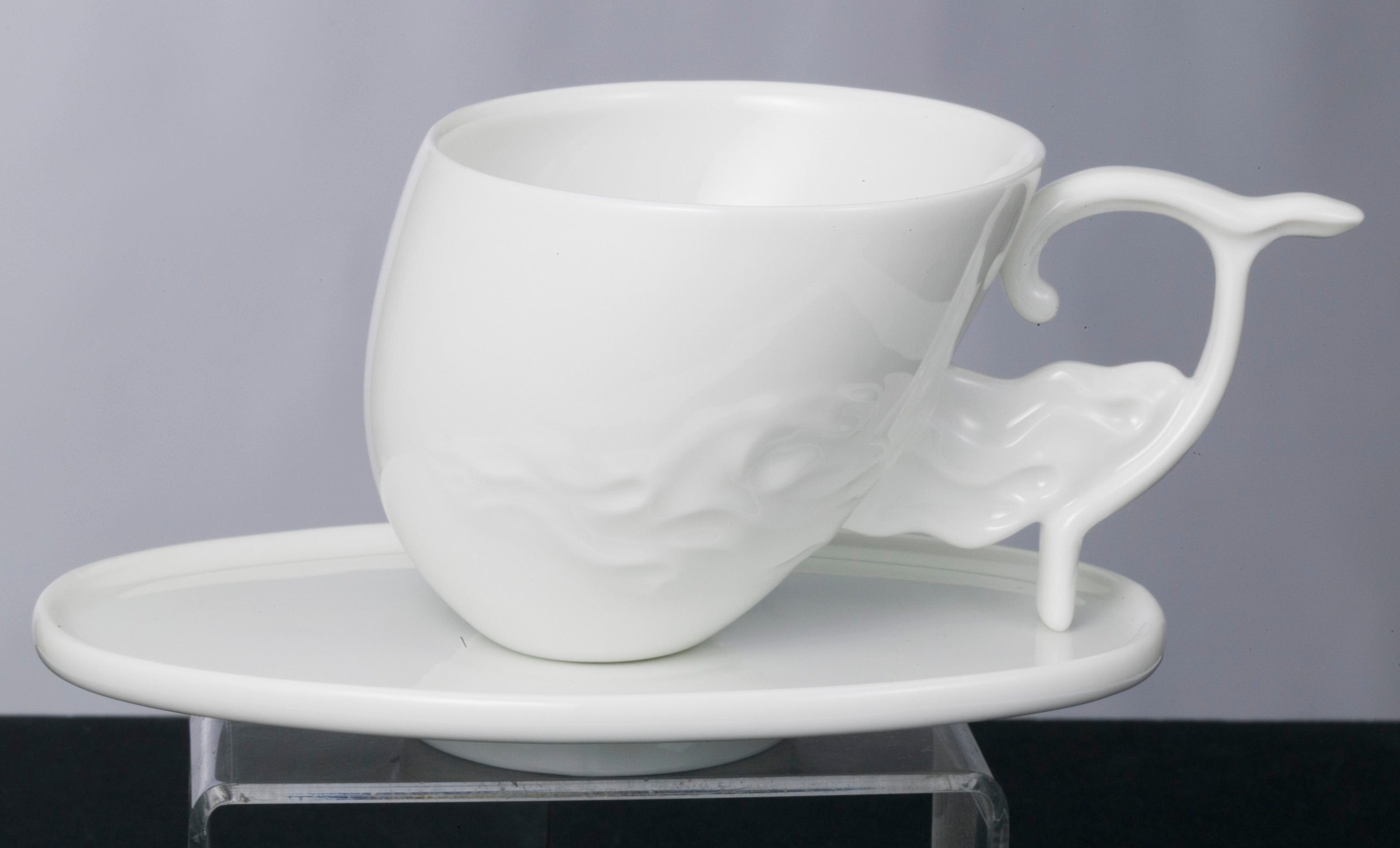 八方新氣 風舞 造形杯 茶杯 瓷器 白瓷 盤