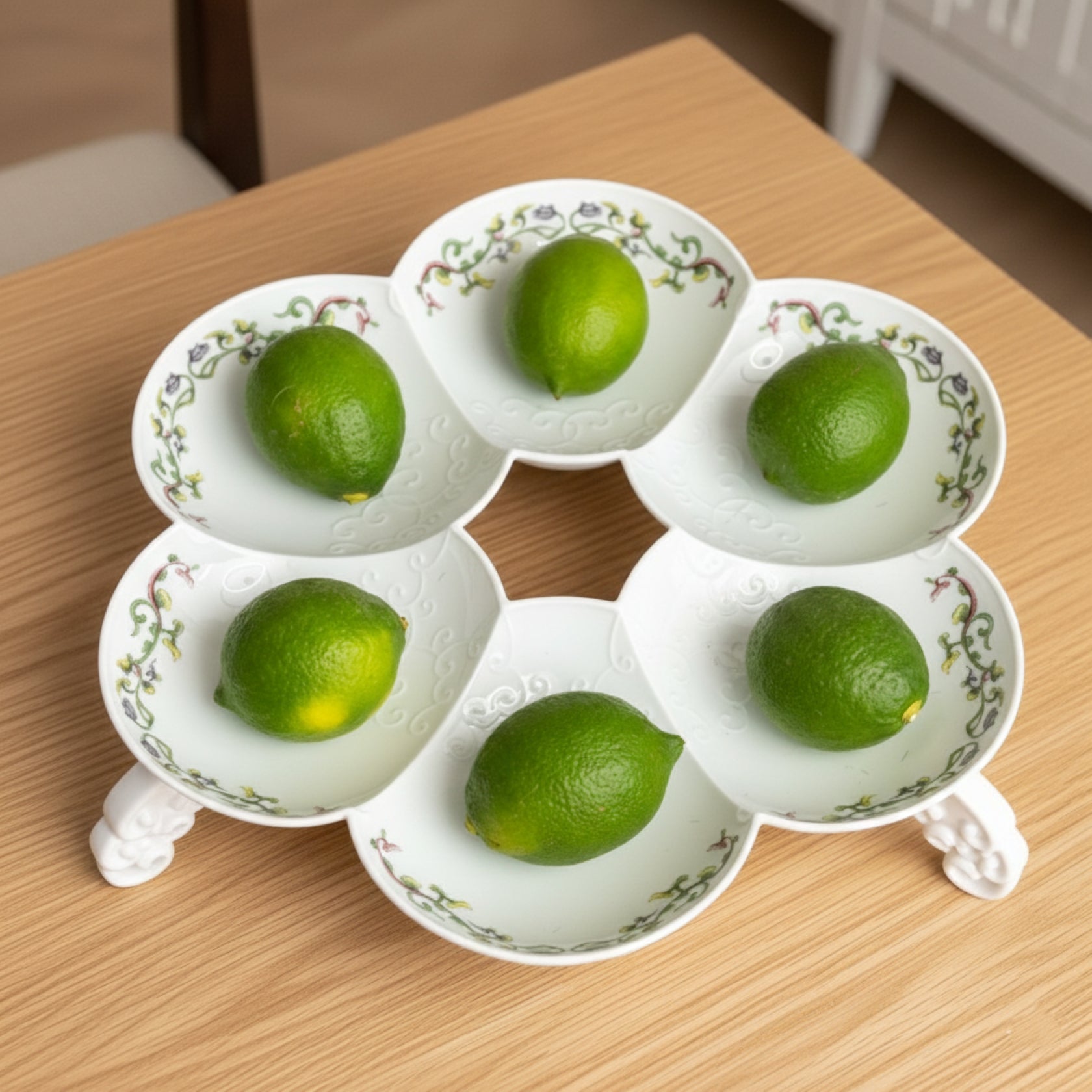 行雲流水水果盤 居家生活 餐桌擺飾 花具 白瓷