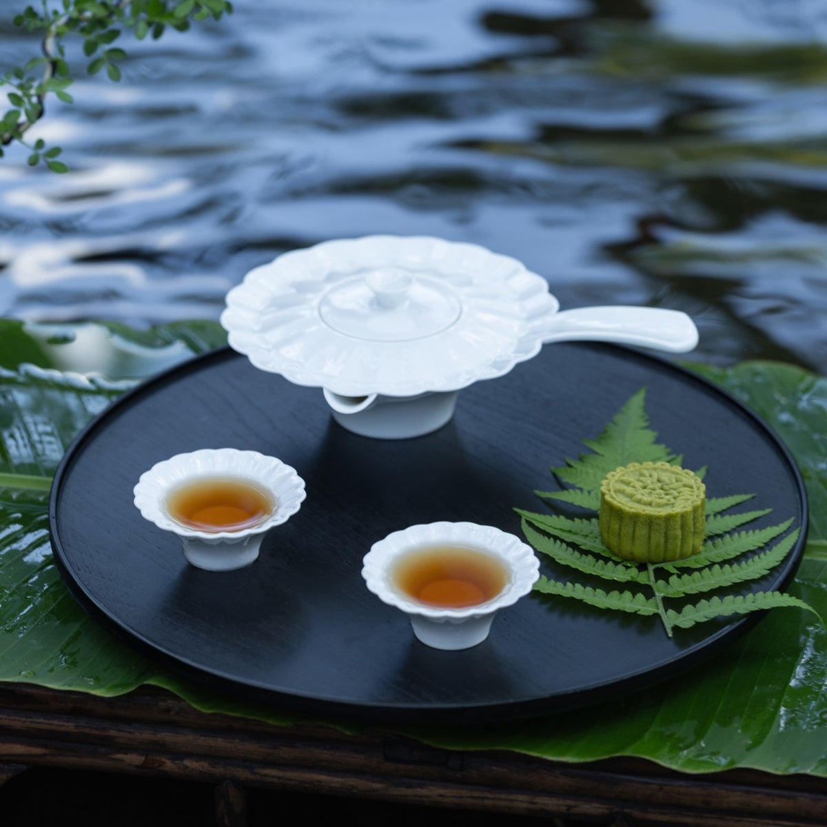 山水情深 八方新氣 茶杯組 茶器 茶壺 白瓷 王俠軍