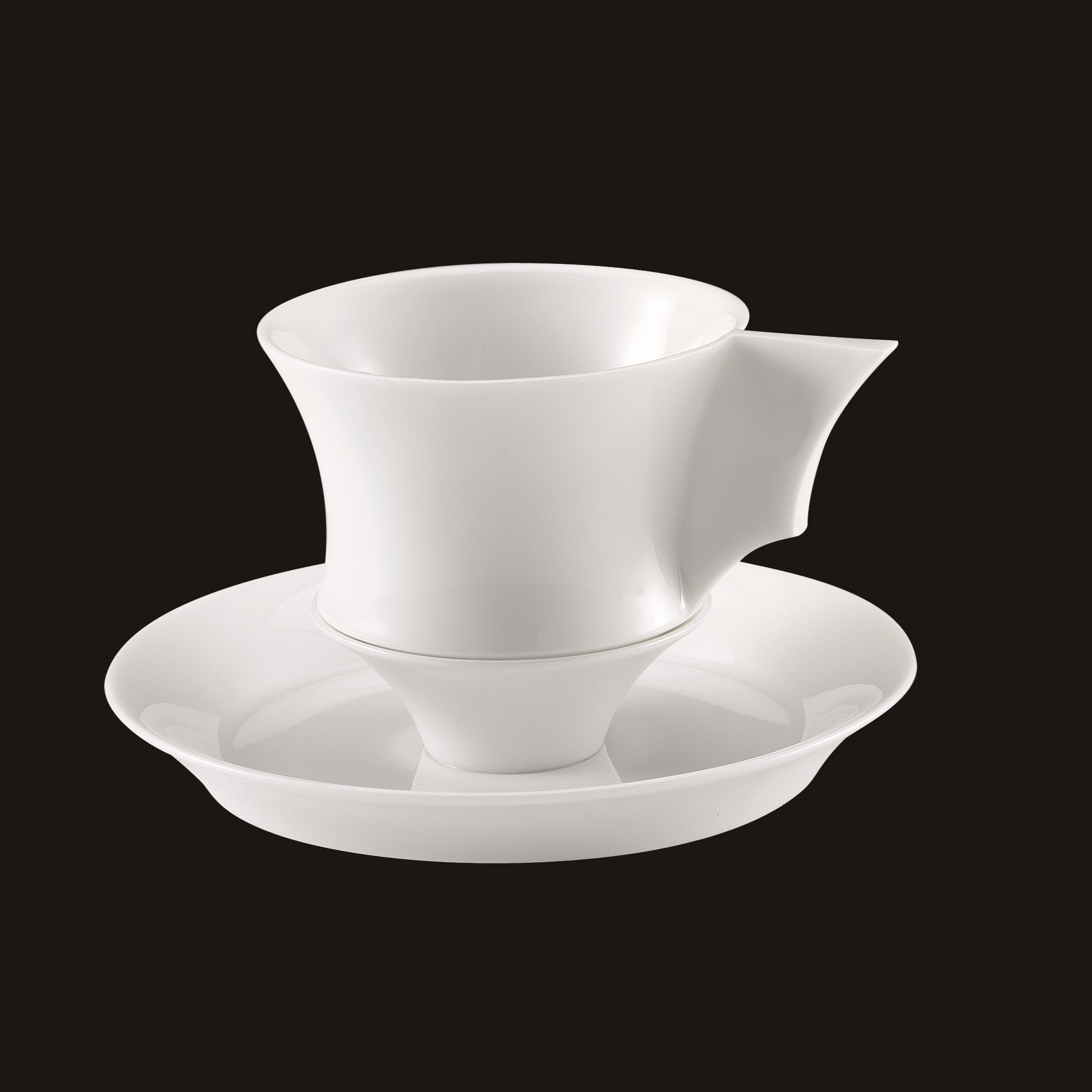 帝國記憶 杯盤組 白瓷藝術 造形杯 圓形 咖啡杯盤