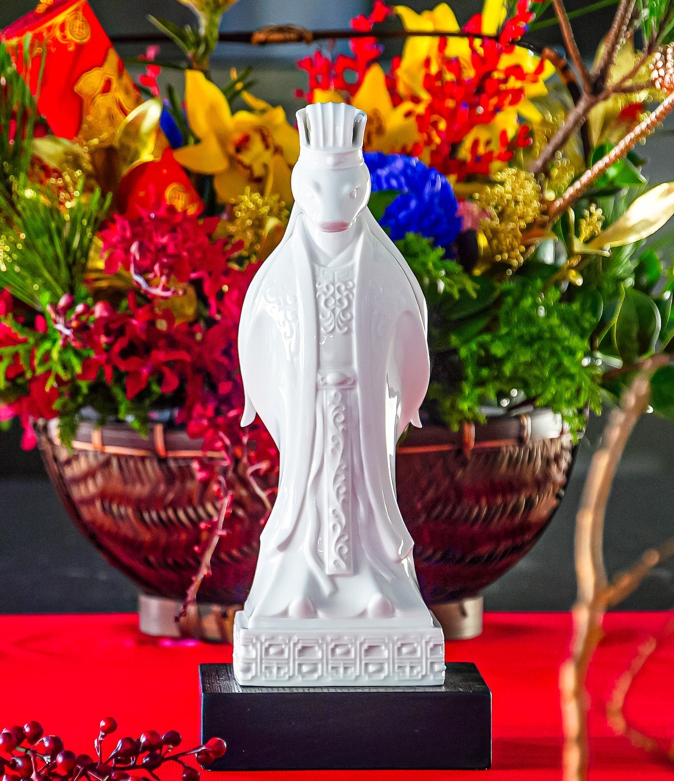 八方新氣 蛇 昂然 瓷偶 瓷器 擺飾 白瓷 禮物 印璽 印章