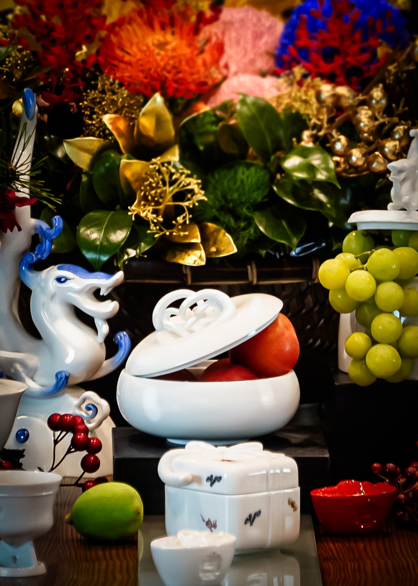 八方新氣 瓷器 送禮 結好圓 蛇 瓜果盒 陶瓷 收納盒 瓷盒 傳家寶 擺飾 禮物