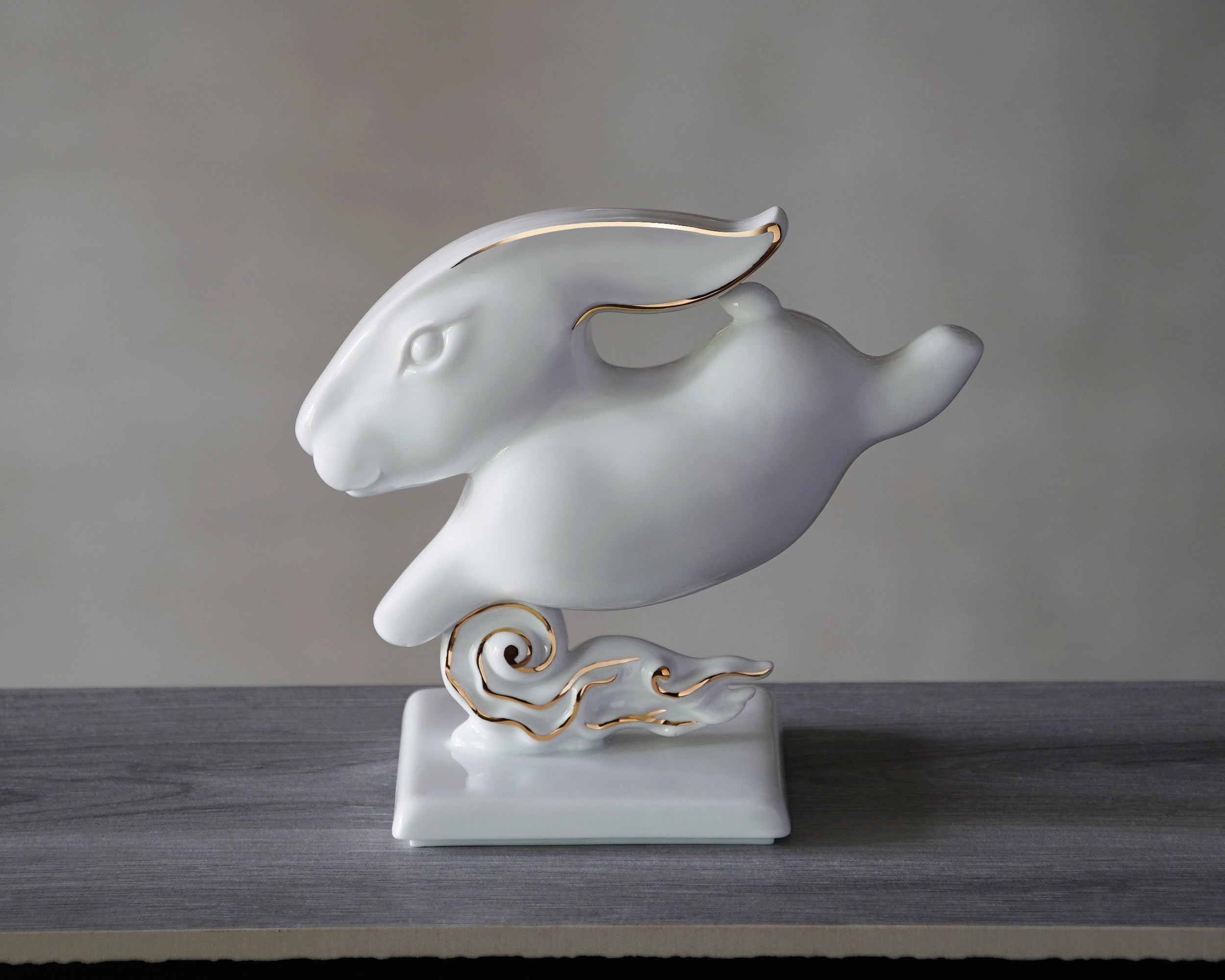 如意如雲 生肖兔瓷偶 瓷器擺飾 居家生活 家飾佈置