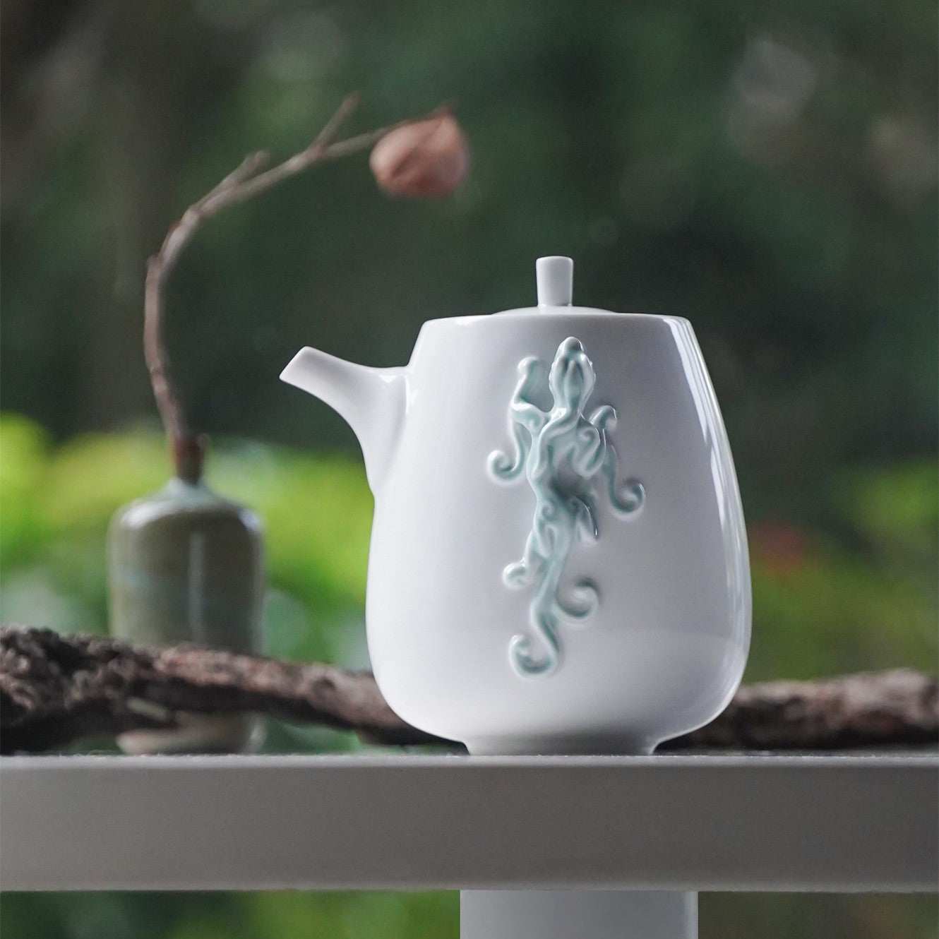 八方新氣 現代瓷器 龍造型 登高 茶壺 企業高升送禮推薦 茶具組 造形壼 茶器 螭吻