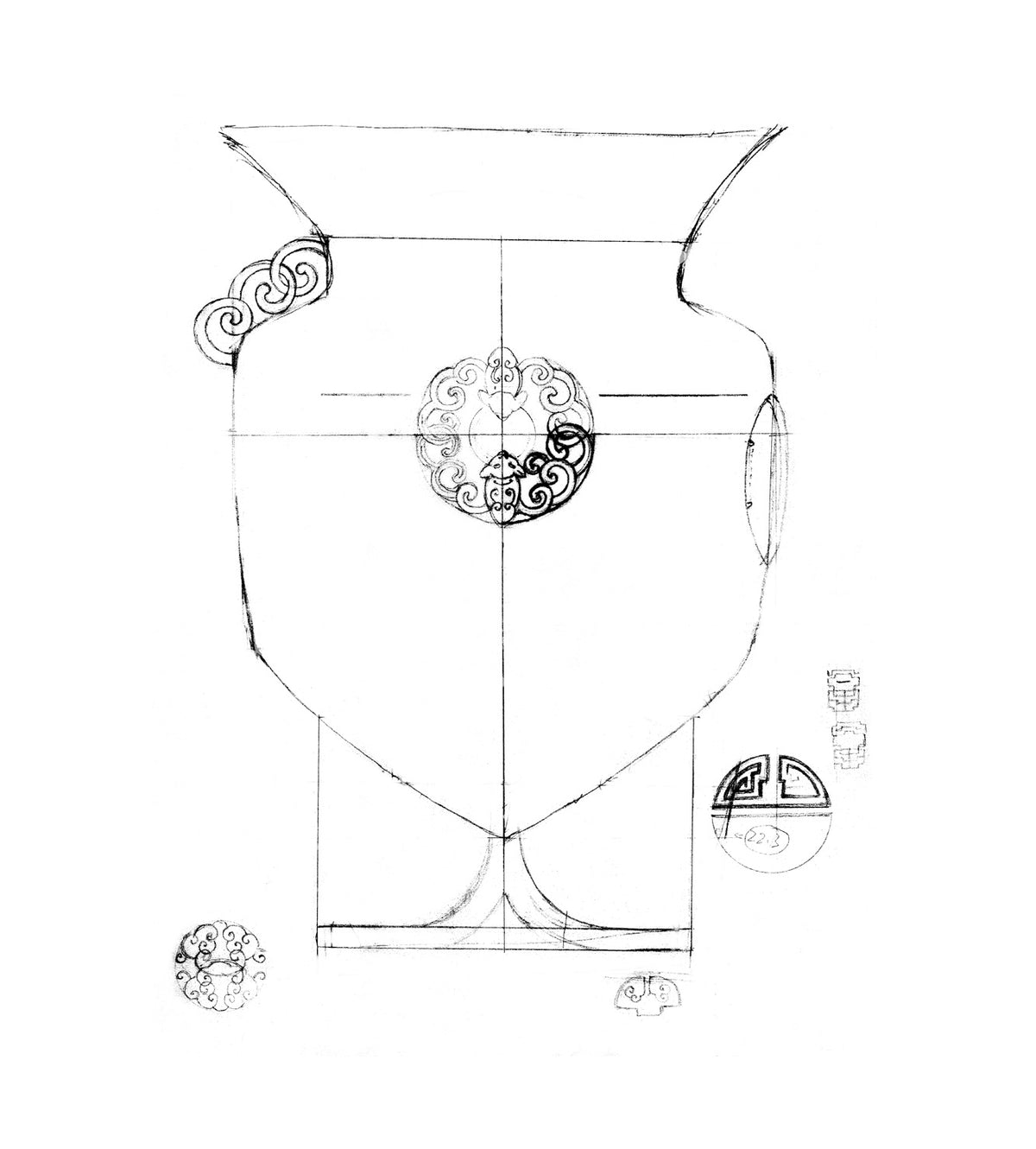 八方新氣白瓷藝術作品 王俠軍創作 大福手稿