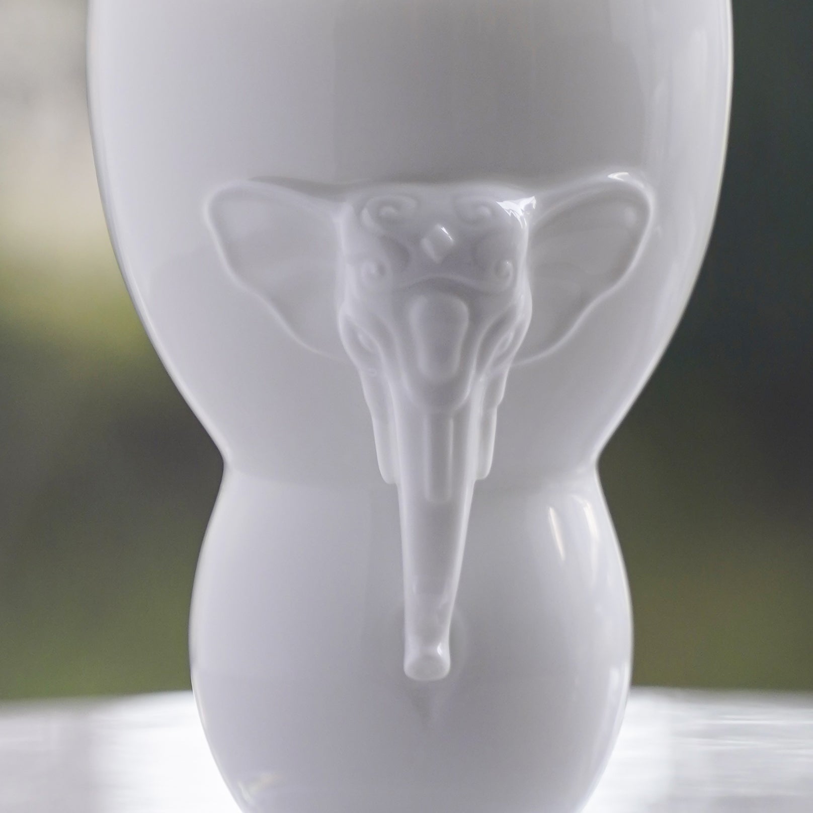 八方新氣 瓷器 送禮 大象 對杯 杯子 白色 居家生活 把手杯