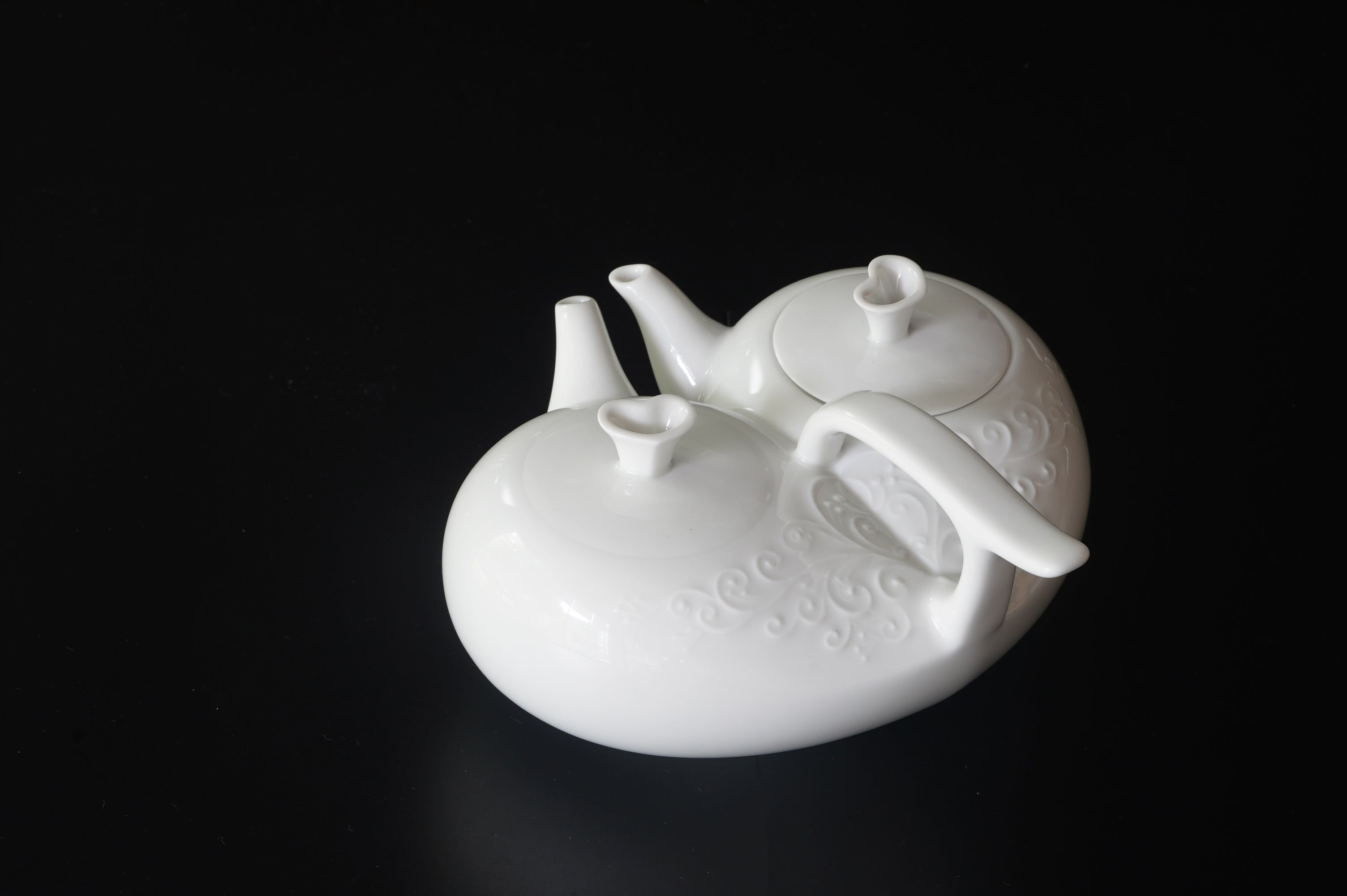 一心一意單壺,卷草紋特寫