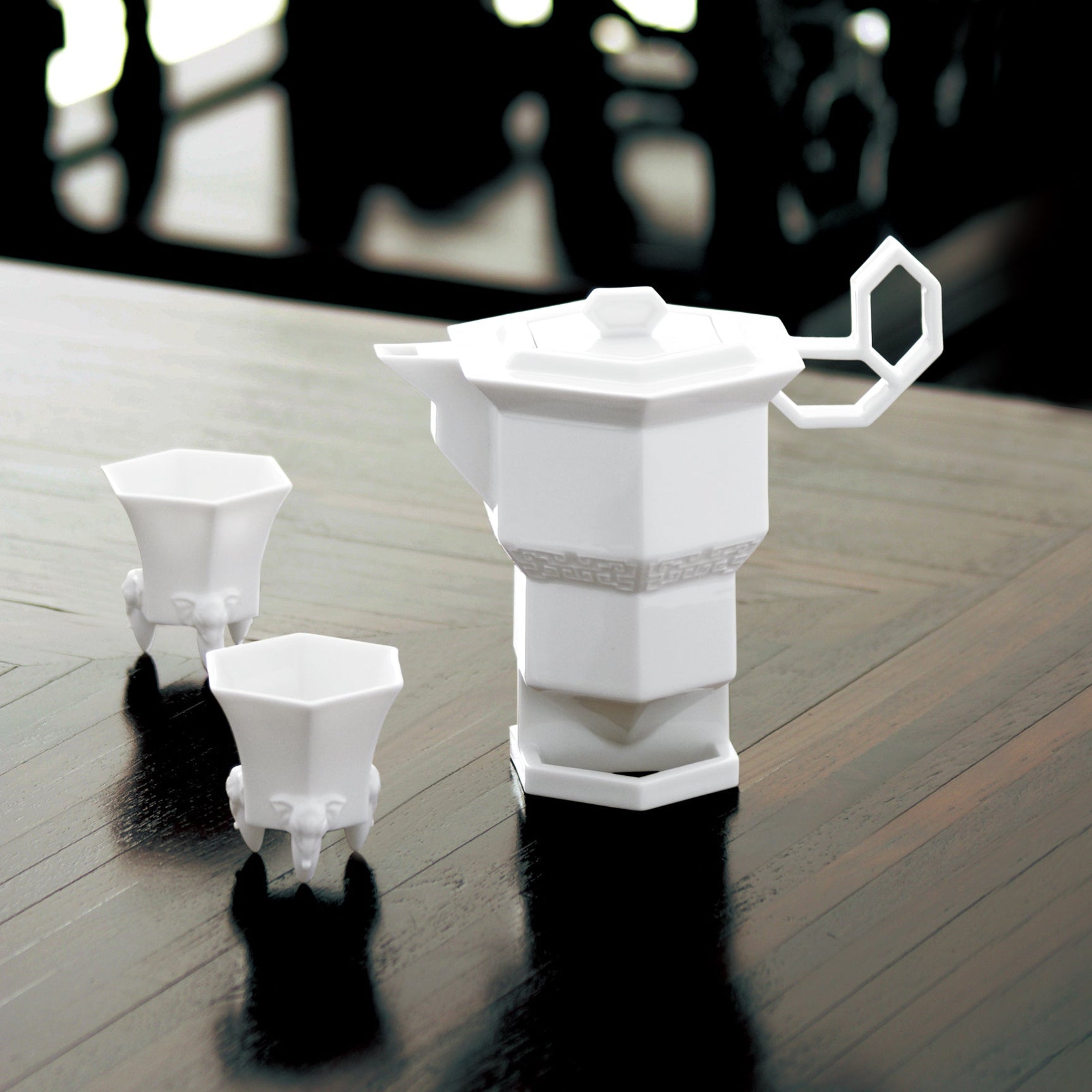 冬昇長春茶具正面展示|八方新氣原創設計瓷器