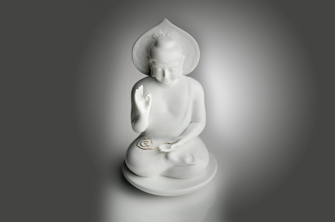 八方新氣 風雲妙有 佛像 擺飾 白瓷