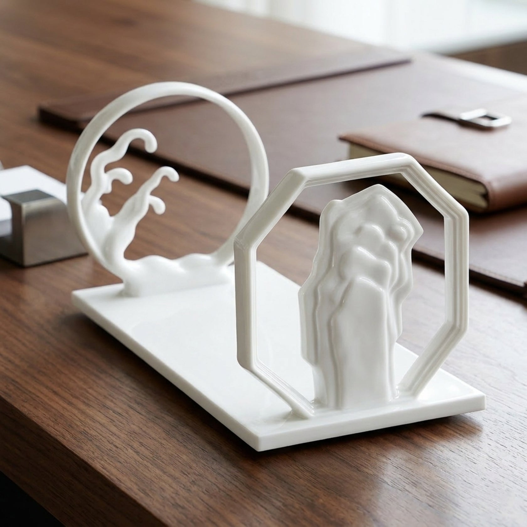 八方新氣 智仁雙修 書架 禮物 白瓷 台灣精品