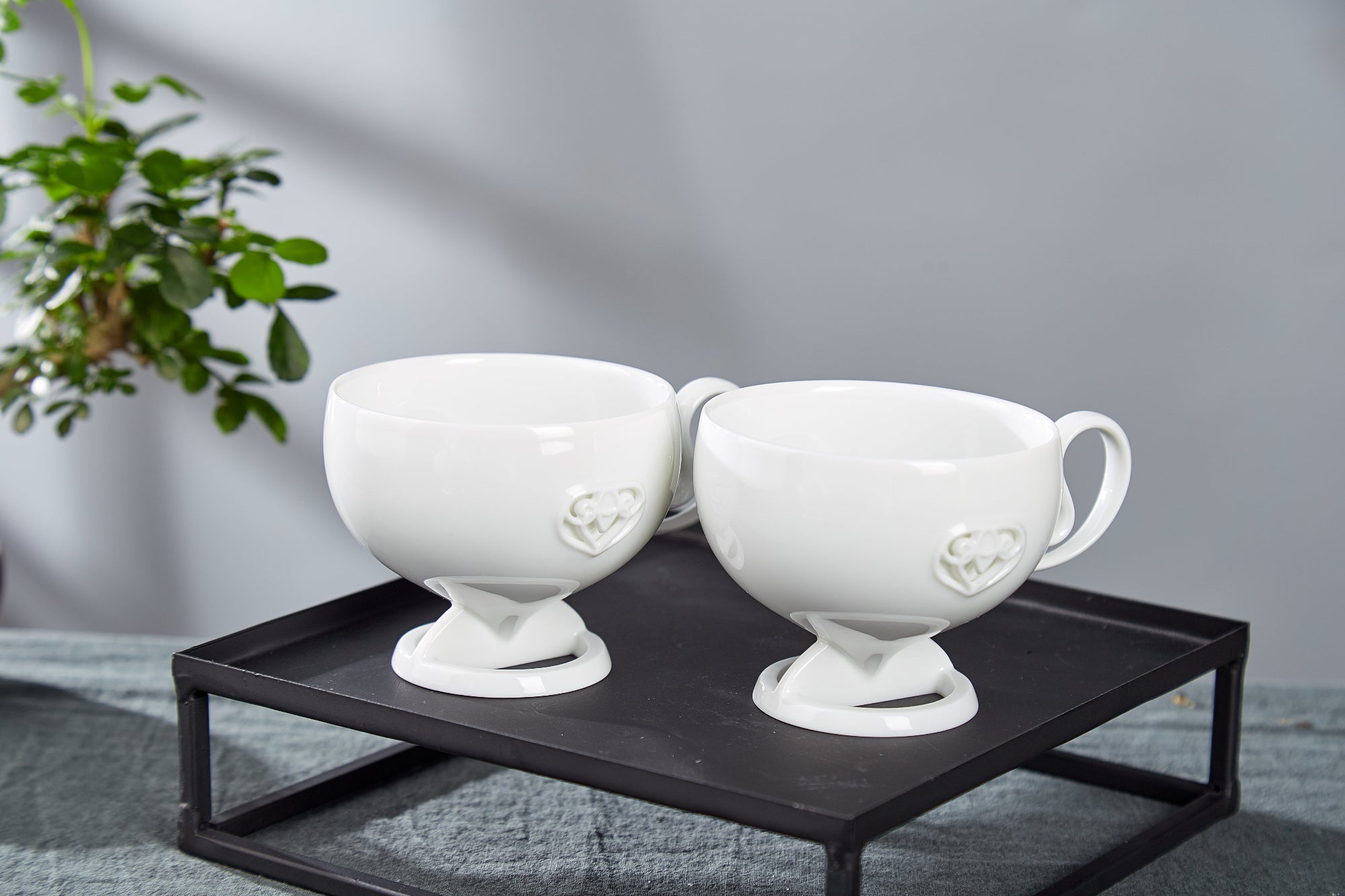 春暖花開茶具對杯組展示|八方新氣原創春季茶具