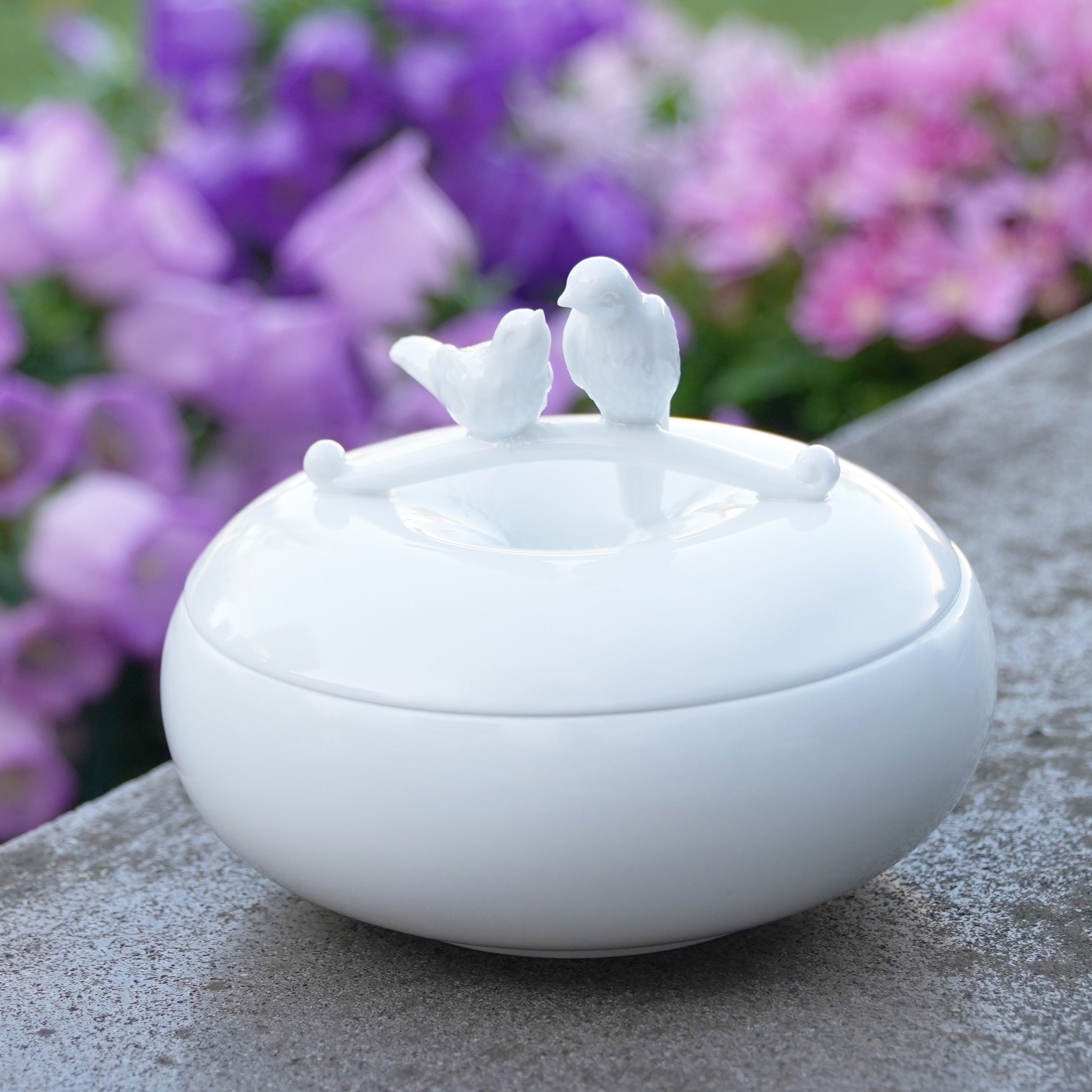 八方新氣 王俠軍 盒 喜鵲 白色 珠寶盒 圓形 真情 陶瓷收納盒