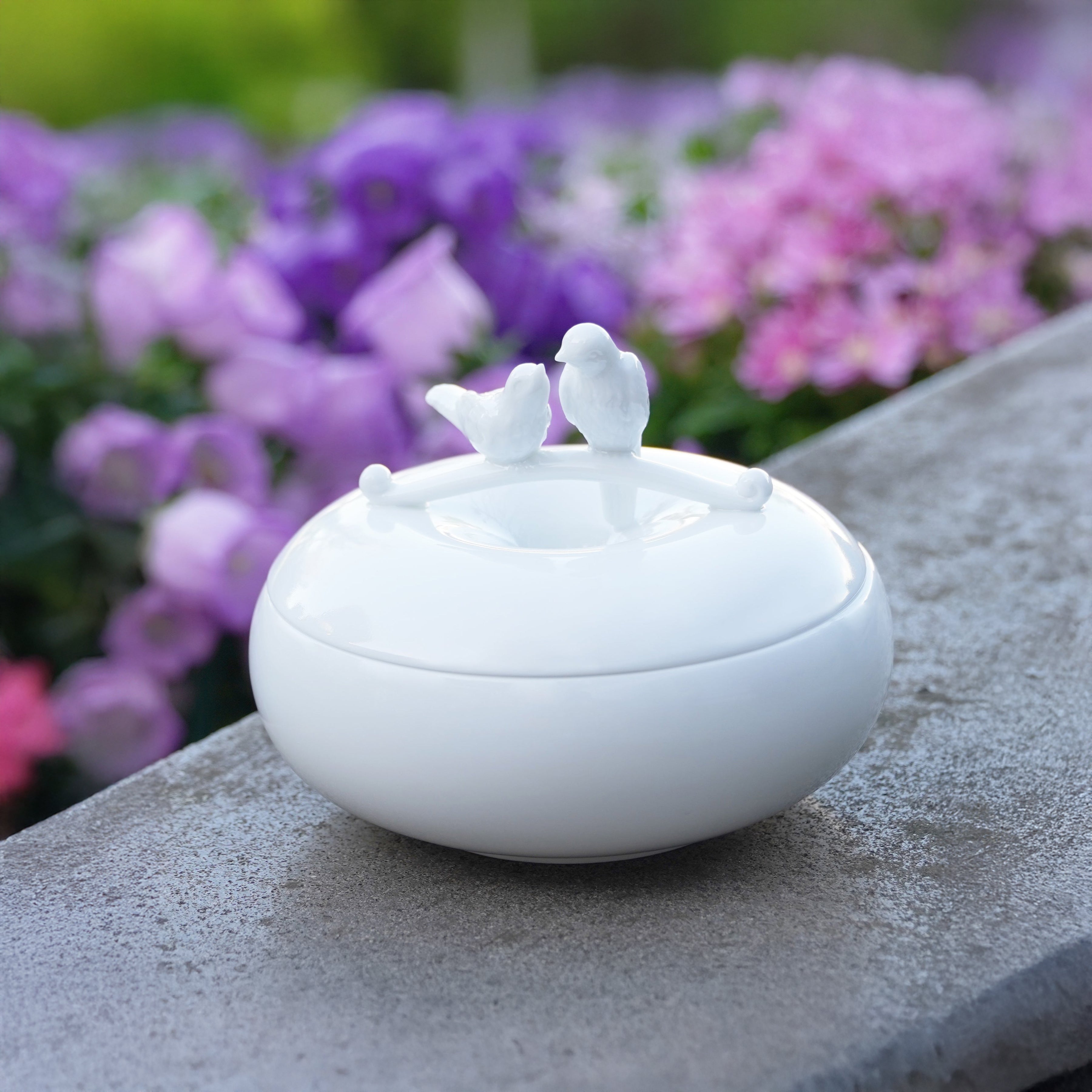 八方新氣 王俠軍 盒 喜鵲 白色 珠寶盒 圓形 真情 陶瓷收納盒