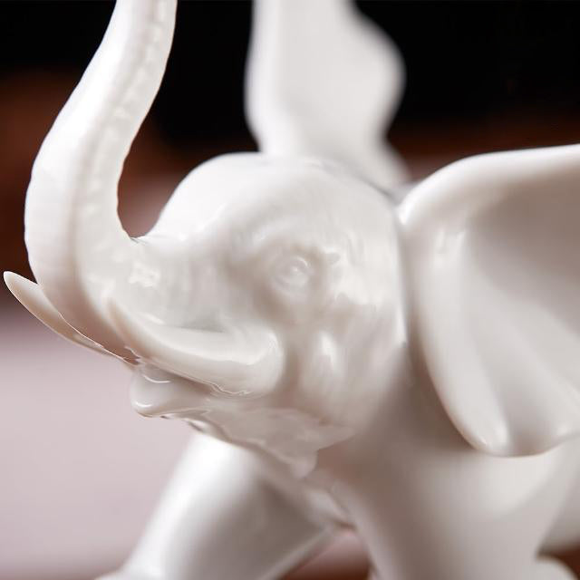 八方新氣 更上層樓 王俠軍 瓷器 白瓷 小飛象 步步高升 陶瓷擺飾 瓷器 瓷偶 禮品