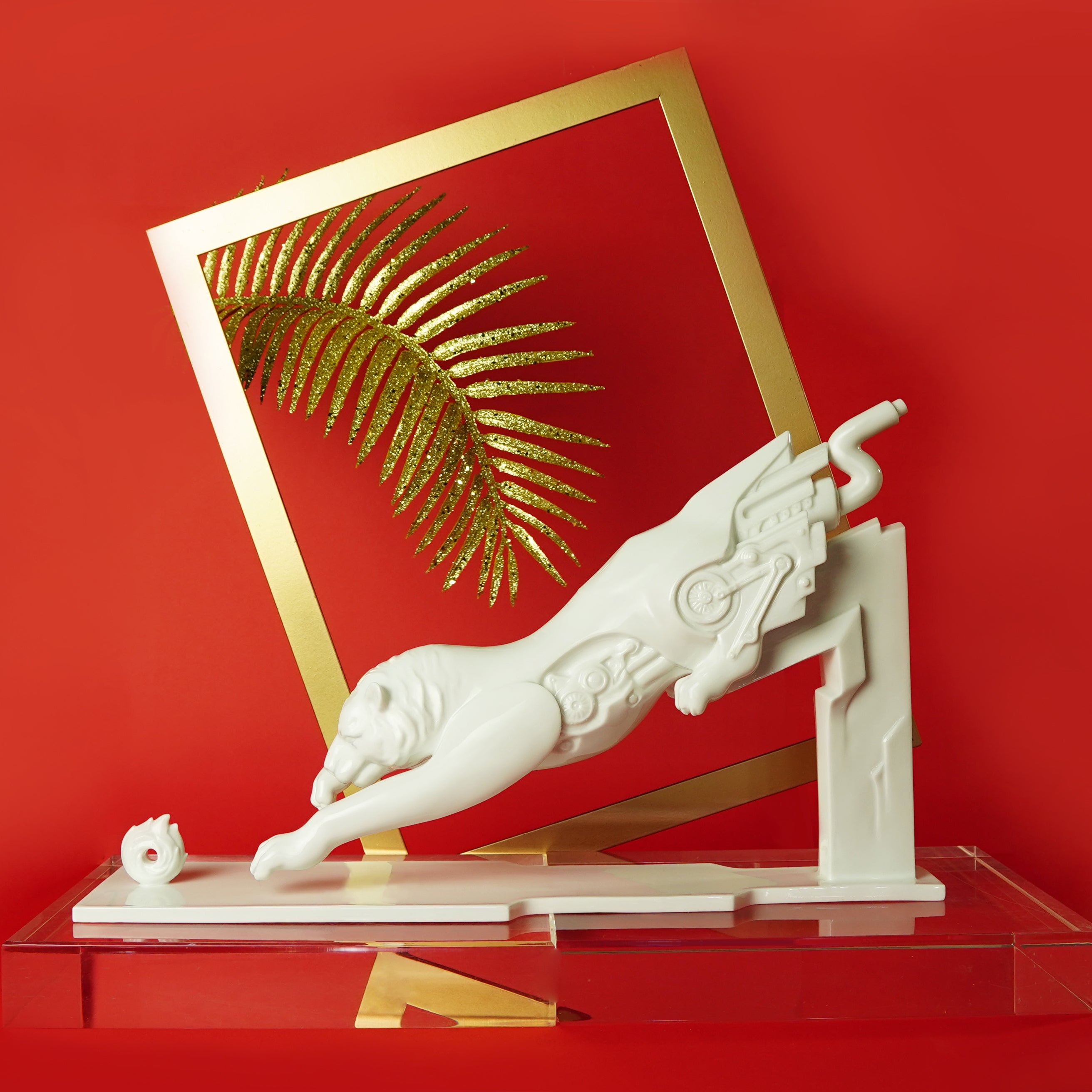 八方新氣 繼往開來 生肖虎 瓷偶 升遷禮物 瓷器擺飾