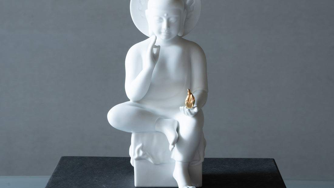 八方新氣 光明智慧 瓷器 佛像 擺飾 白瓷 瓷偶