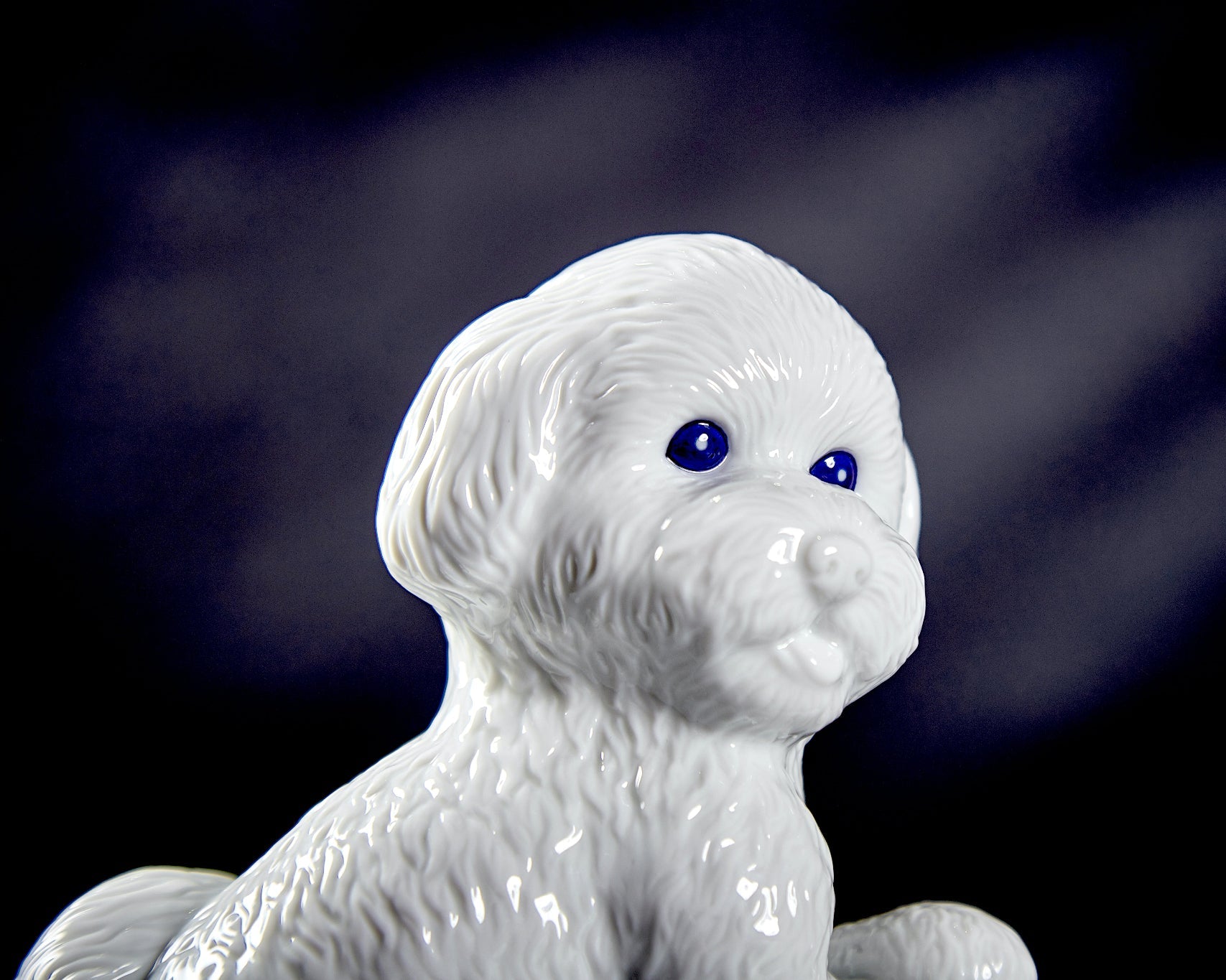 八方新氣 生肖狗 喜旺圓滿 瓷偶 瓷器 擺飾 白瓷 禮物 藍