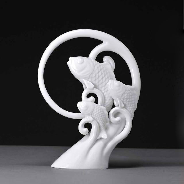 合作無間 陶瓷 擺飾 魚