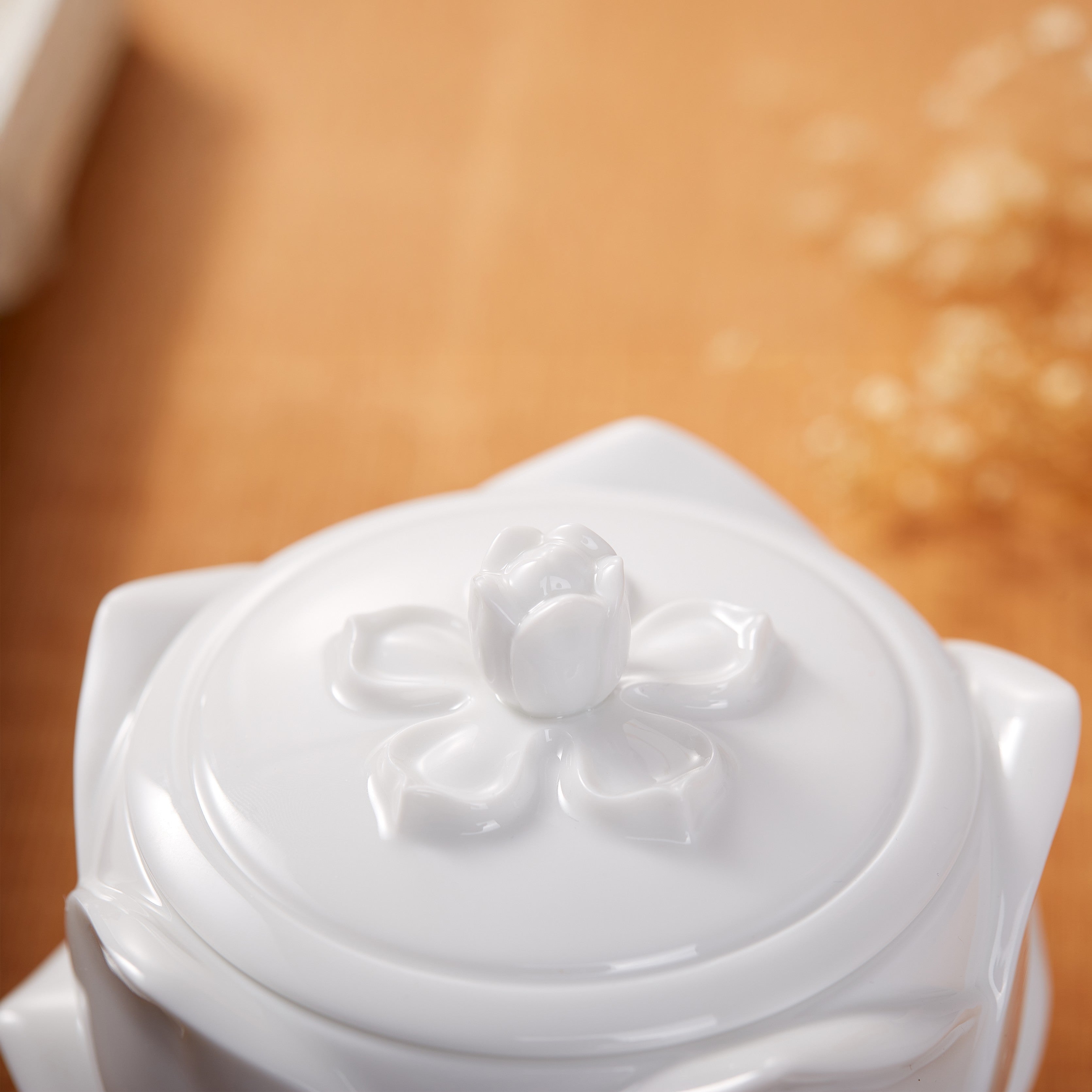 八方新氣 花開 瓷盒 傳家寶 擺飾 禮物 收納盒 白瓷