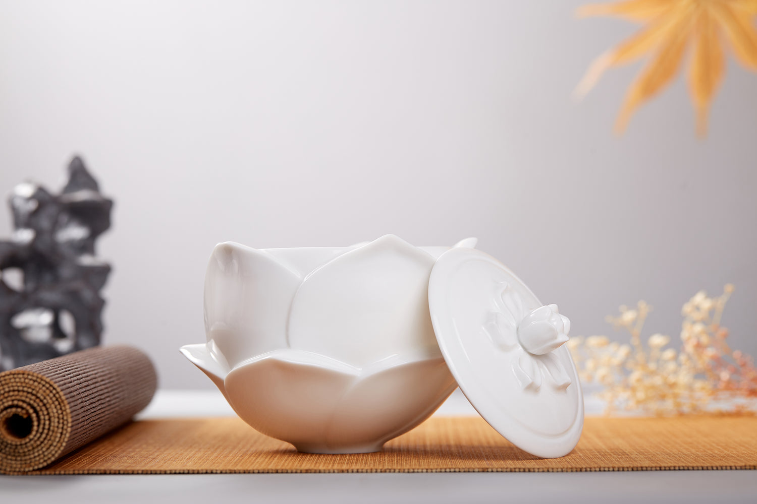 八方新氣 花開 瓷盒 傳家寶 擺飾 禮物 收納盒 白瓷