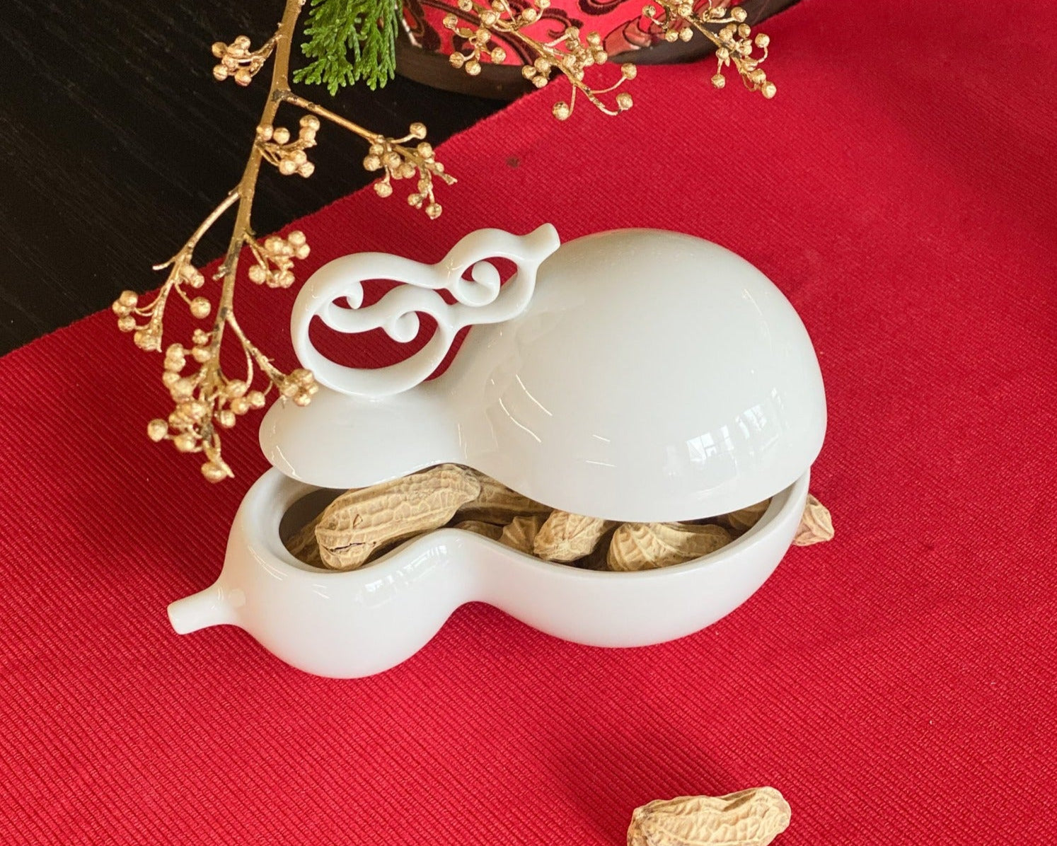 八方新氣 相依 收納盒 瓷器 送禮 糖果盒 珠寶盒 白瓷