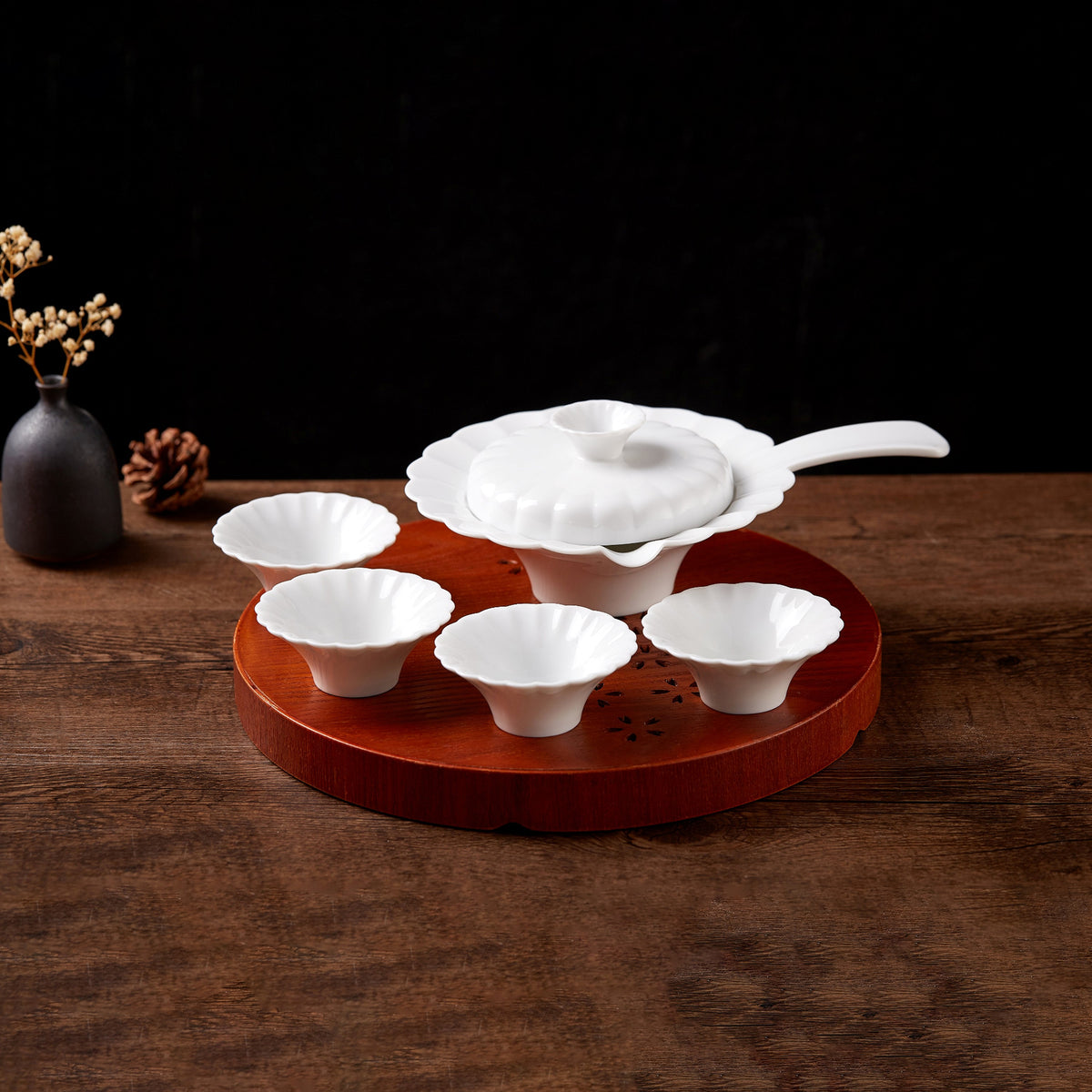 八方新氣 藝術瓷器 珍珠 茶器 茶具組 杯子 壺