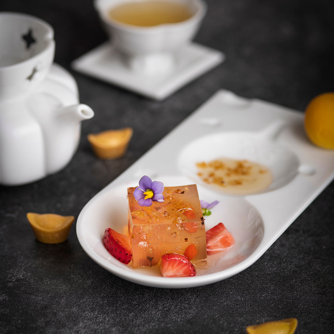 好福報現代禪意風格瓷盤|適合點心、文具、供品、飾品的多功能瓷器