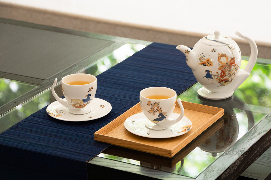 八方新氣 故宮 清香 九羊迎春 陶瓷 茶具組 茶杯 咖啡杯 盤子