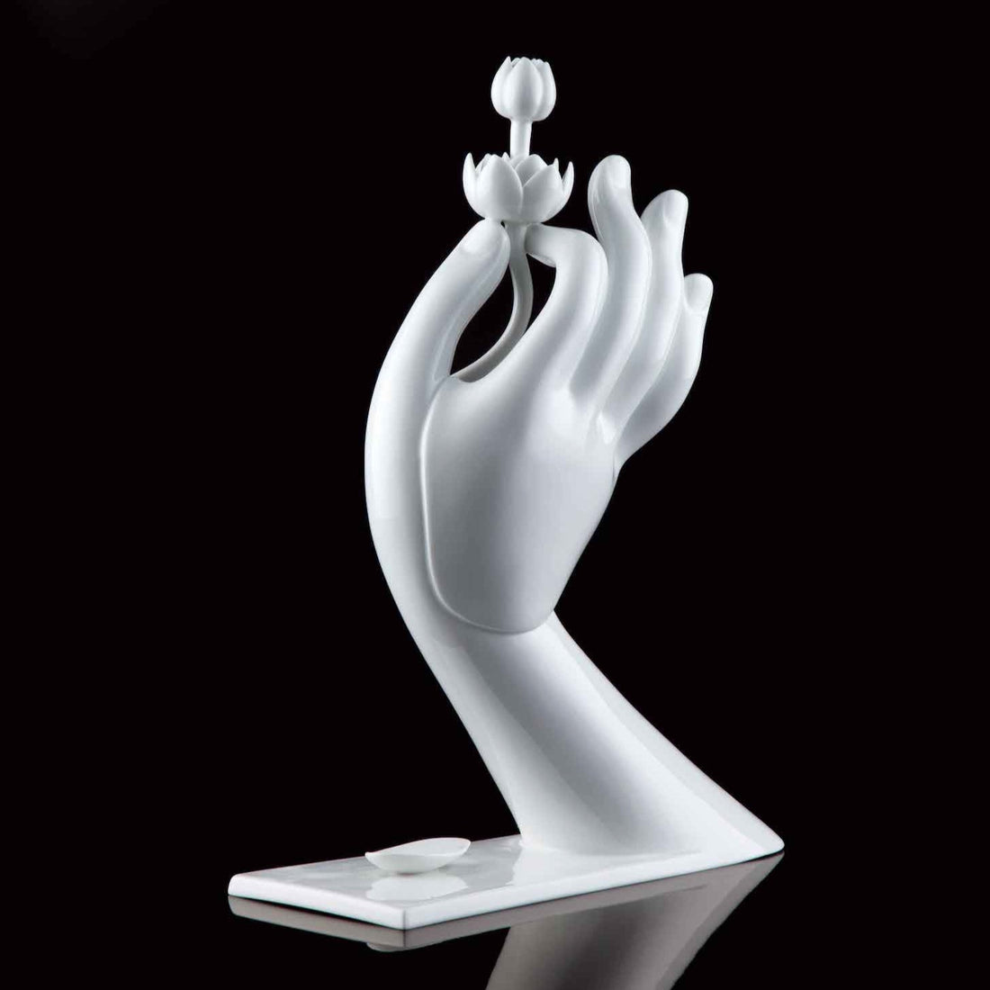 八方新氣 花瓶 花架 花器 佛手 禪意 大慈飄香 陶瓷擺飾 瓷器 白色 白瓷