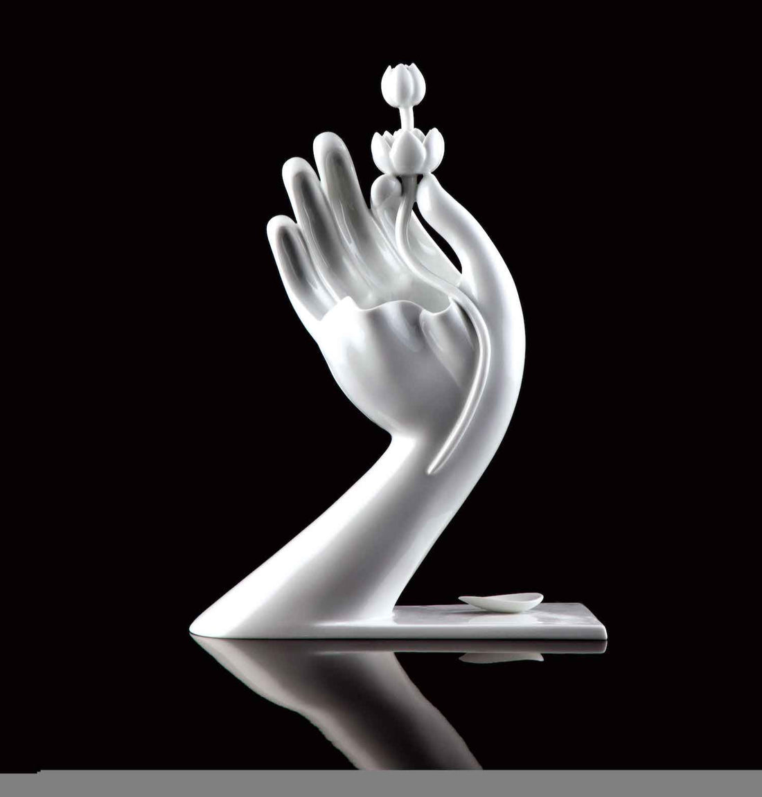 八方新氣 花瓶 花架 花器 佛手 禪意 大慈飄香 陶瓷擺飾 瓷器 白色 白瓷