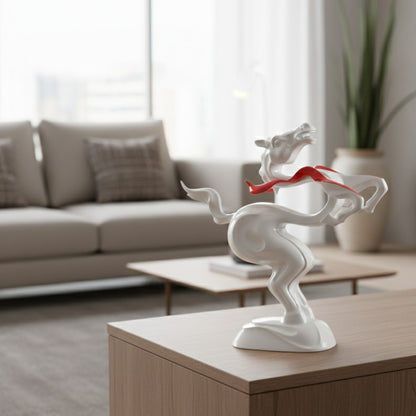 躍馬中原 馬年生肖 居家生活 白瓷藝術 居家擺飾 八方新氣 王俠軍 限量