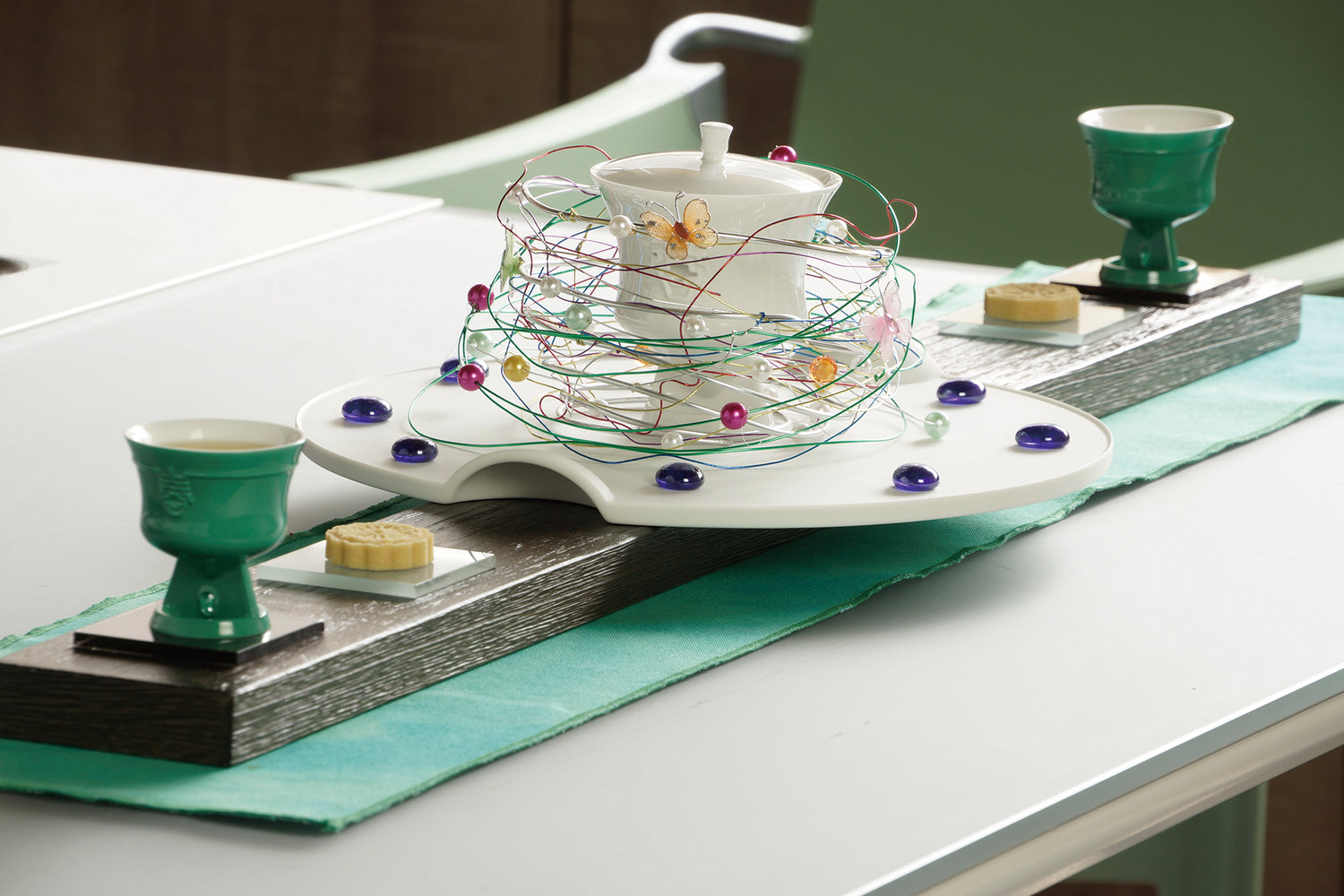 八方新氣 迎春 蓋杯 白瓷 咖啡杯 茶杯 茶具 茶器 對杯 禮物 禮盒