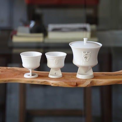 八方新氣 迎春 蓋杯 白瓷 咖啡杯 茶杯 茶具 茶器 對杯 禮物 禮盒